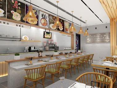 jiangziliang-小吃店装修效果图