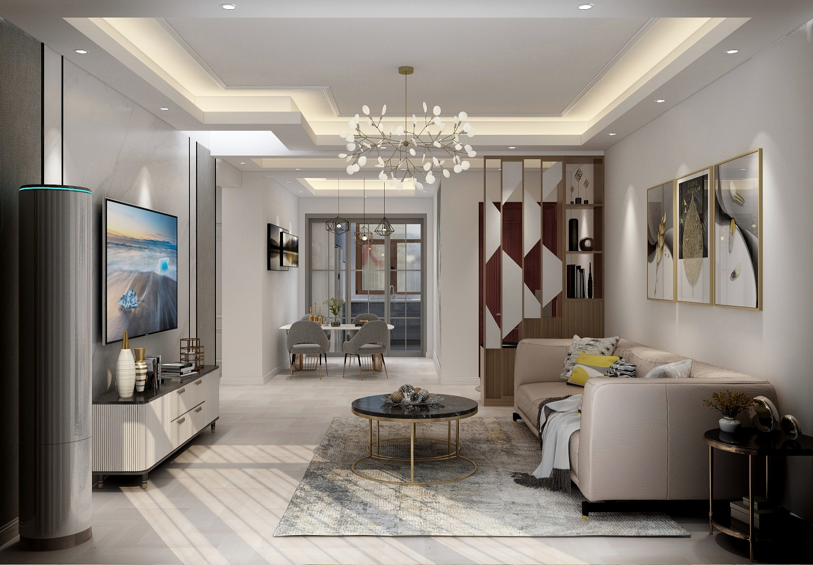 玛卡巴卡哦-90平现代两居装修效果图