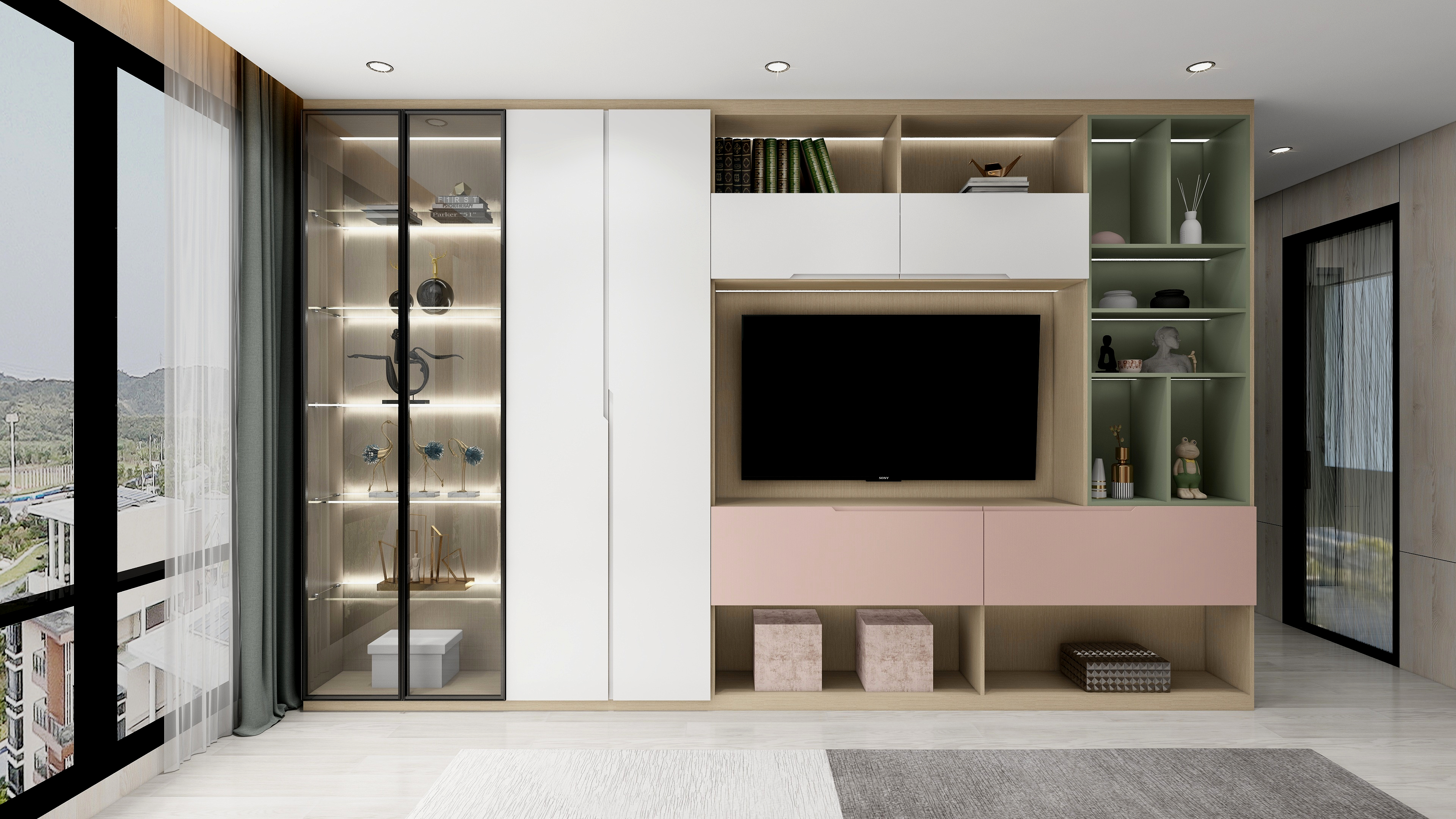 布凡设计的智慧门店系统-北欧风《马卡龙》装修效果图