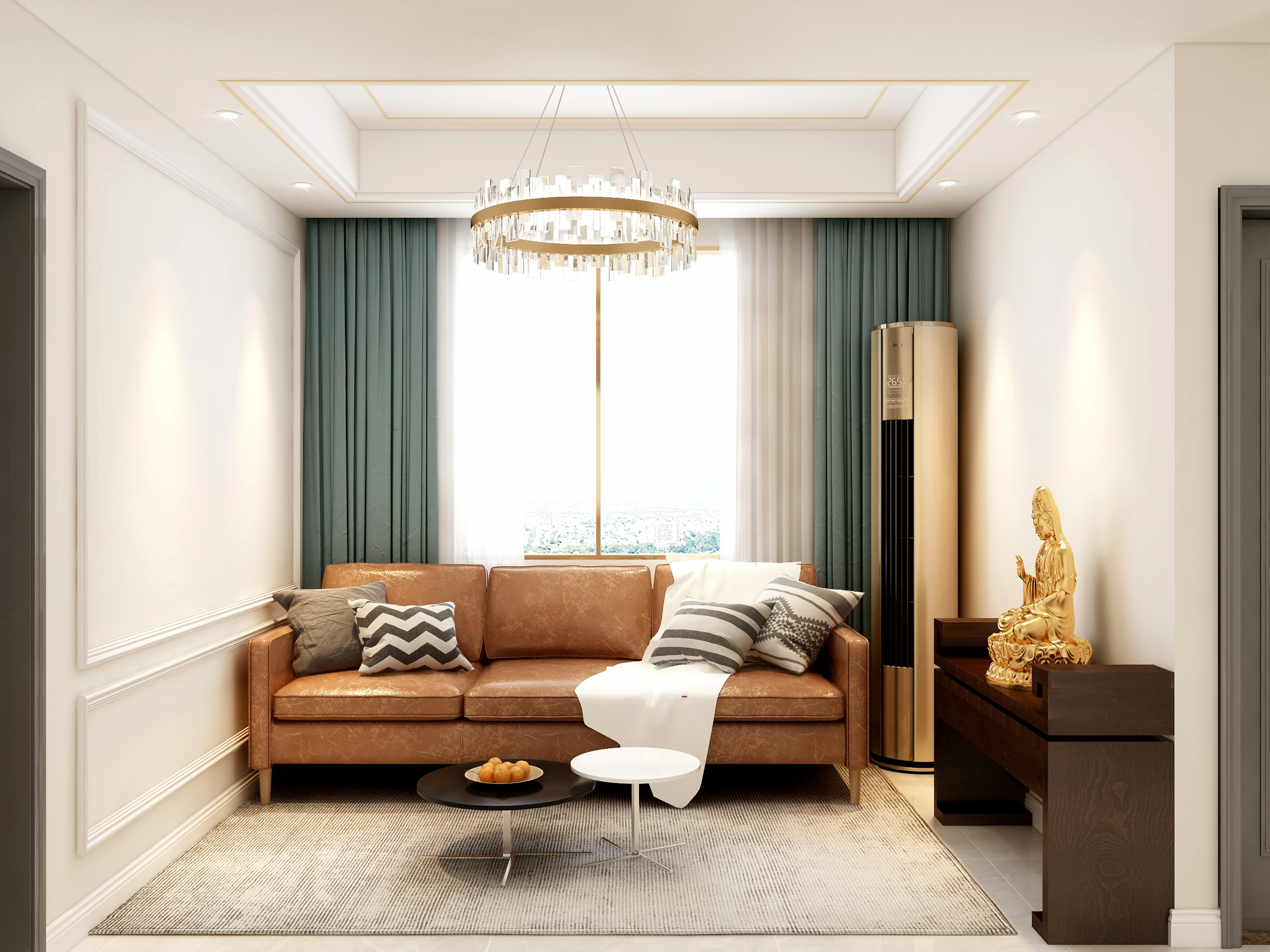 李青越-116方混搭四居装修效果图