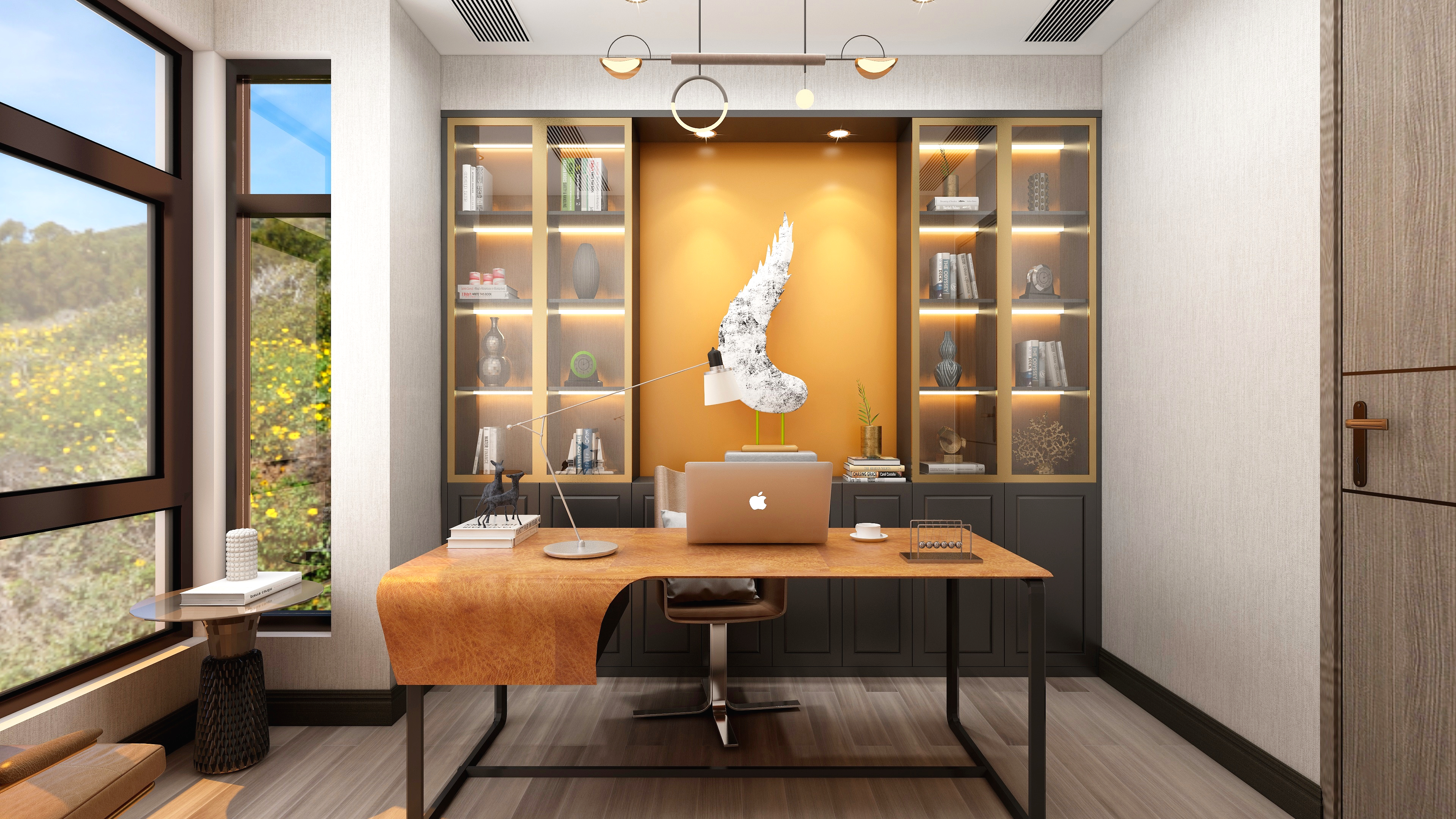 境屿丨无界筑造-轻奢139平-闲庭看湖光山色，落袖余晖莫名香装修效果图