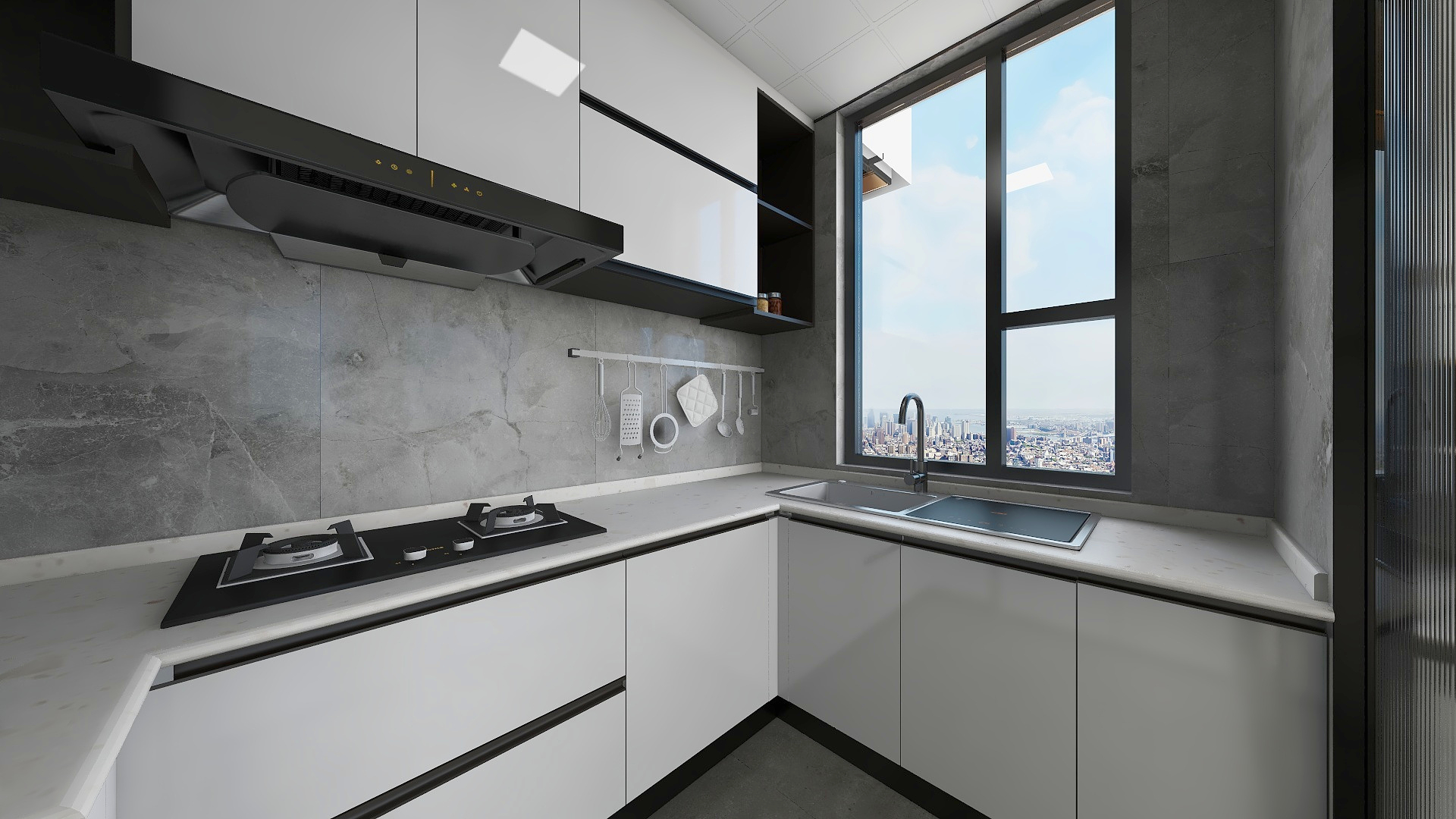 子设计-极简东方-天宏一号装修效果图