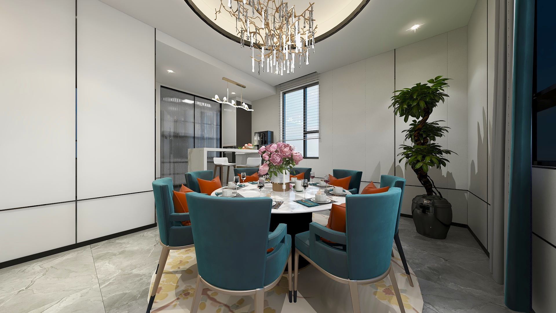 子设计-极简东方-天宏一号装修效果图