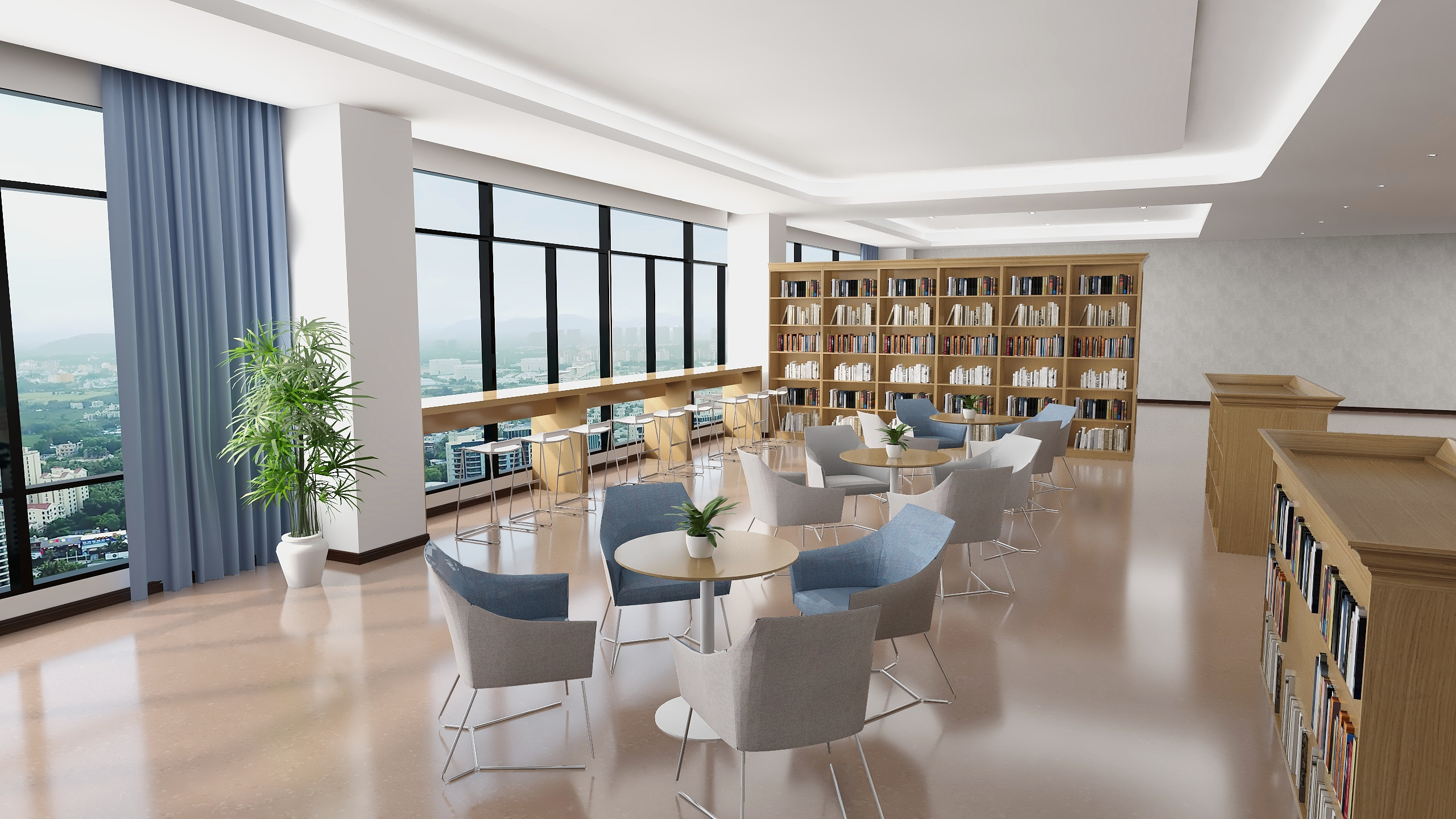 夂冫-党校图书馆装修效果图