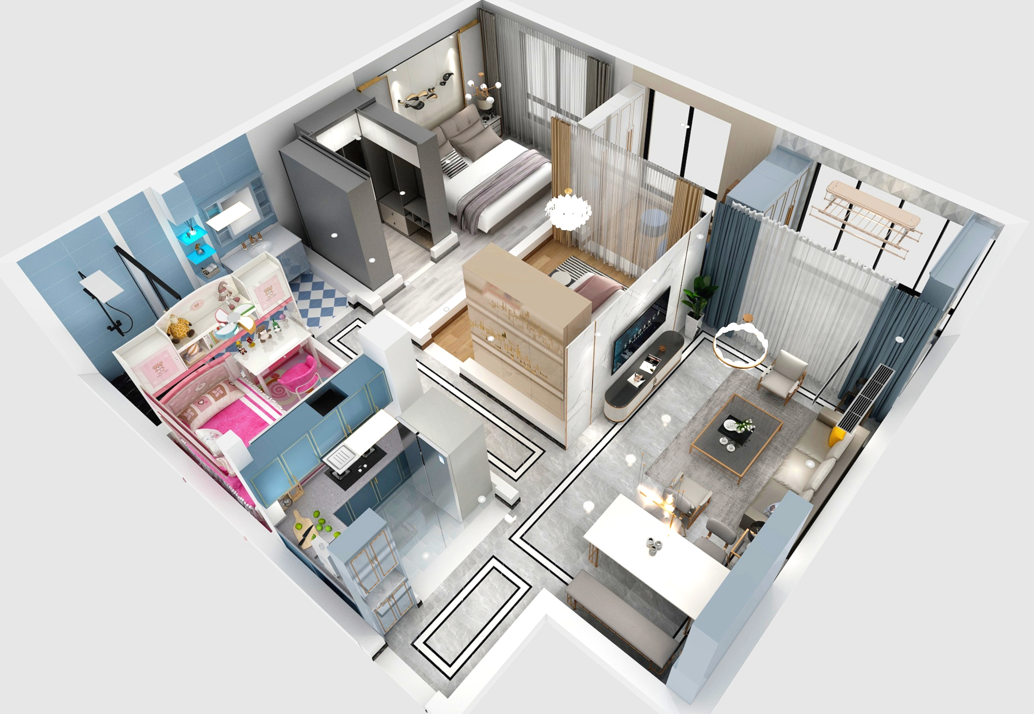 玉书凌风-九龙仓02意式地中海-装修设计方案