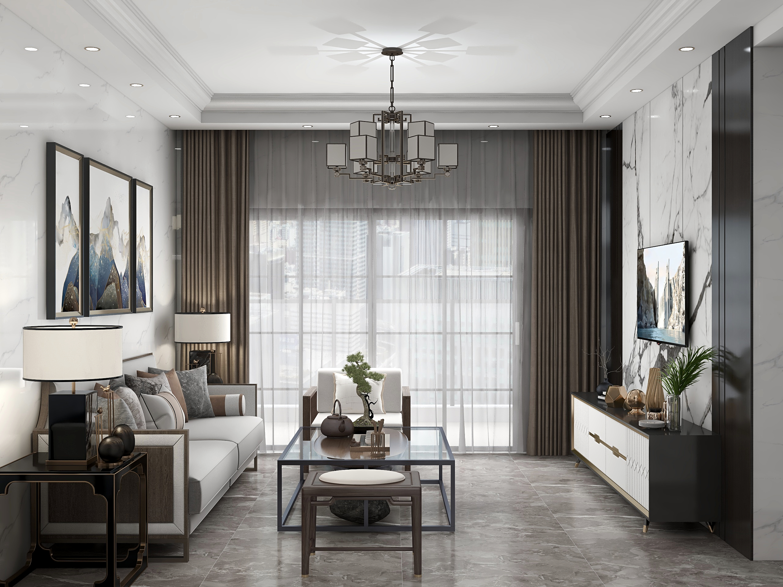 一条大闲鱼-恒大国香山6栋7B·戴女士雅居-装修设计方案