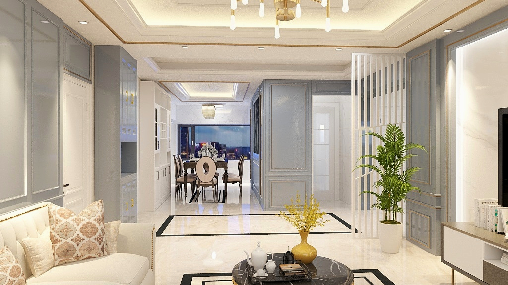 张帅室内外设计-生态城13号楼2单元301酷家乐-做镶嵌柜-装修设计方案