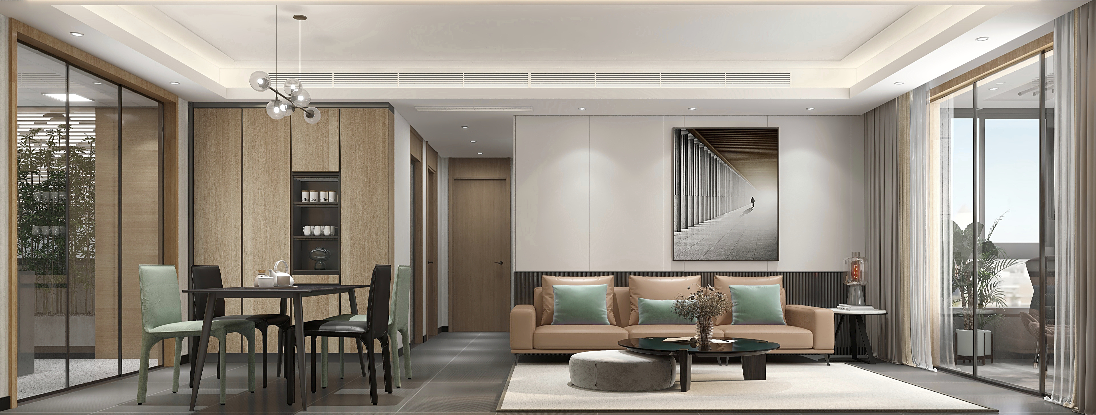 黄建-《简橡》现代|100㎡小三居装修效果图