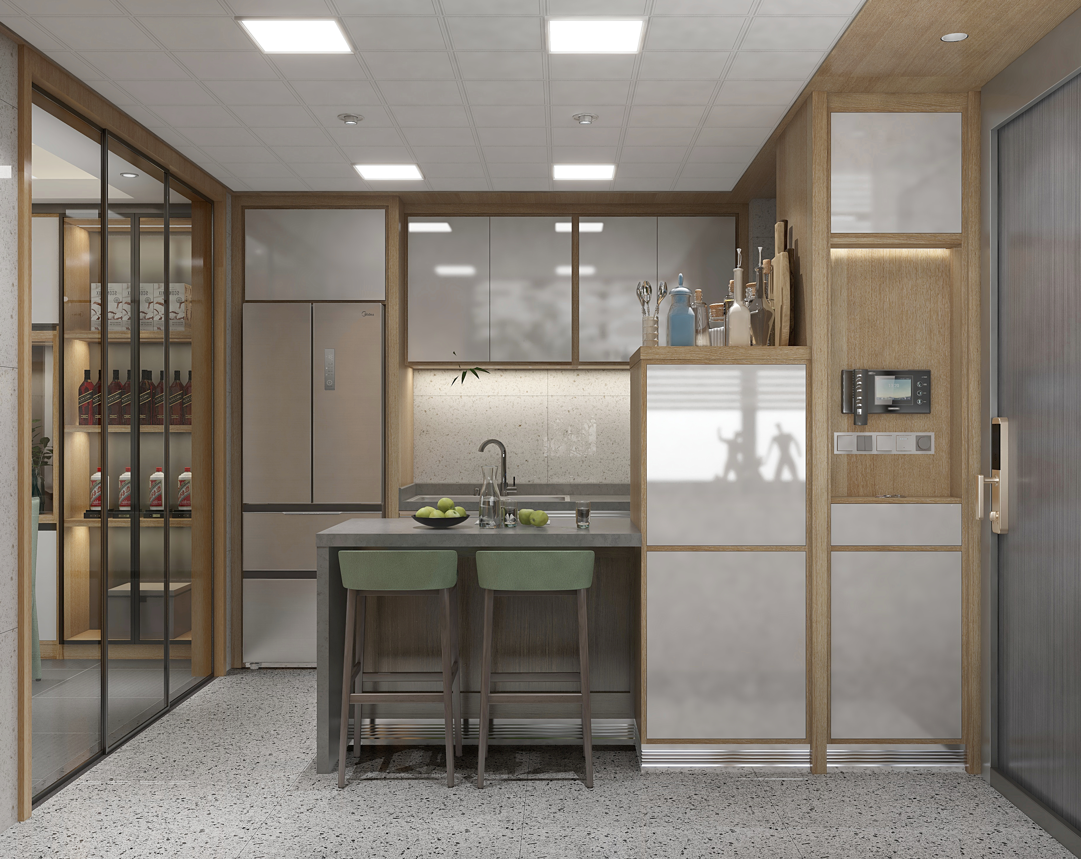 黄建-《简橡》现代|100㎡小三居装修效果图