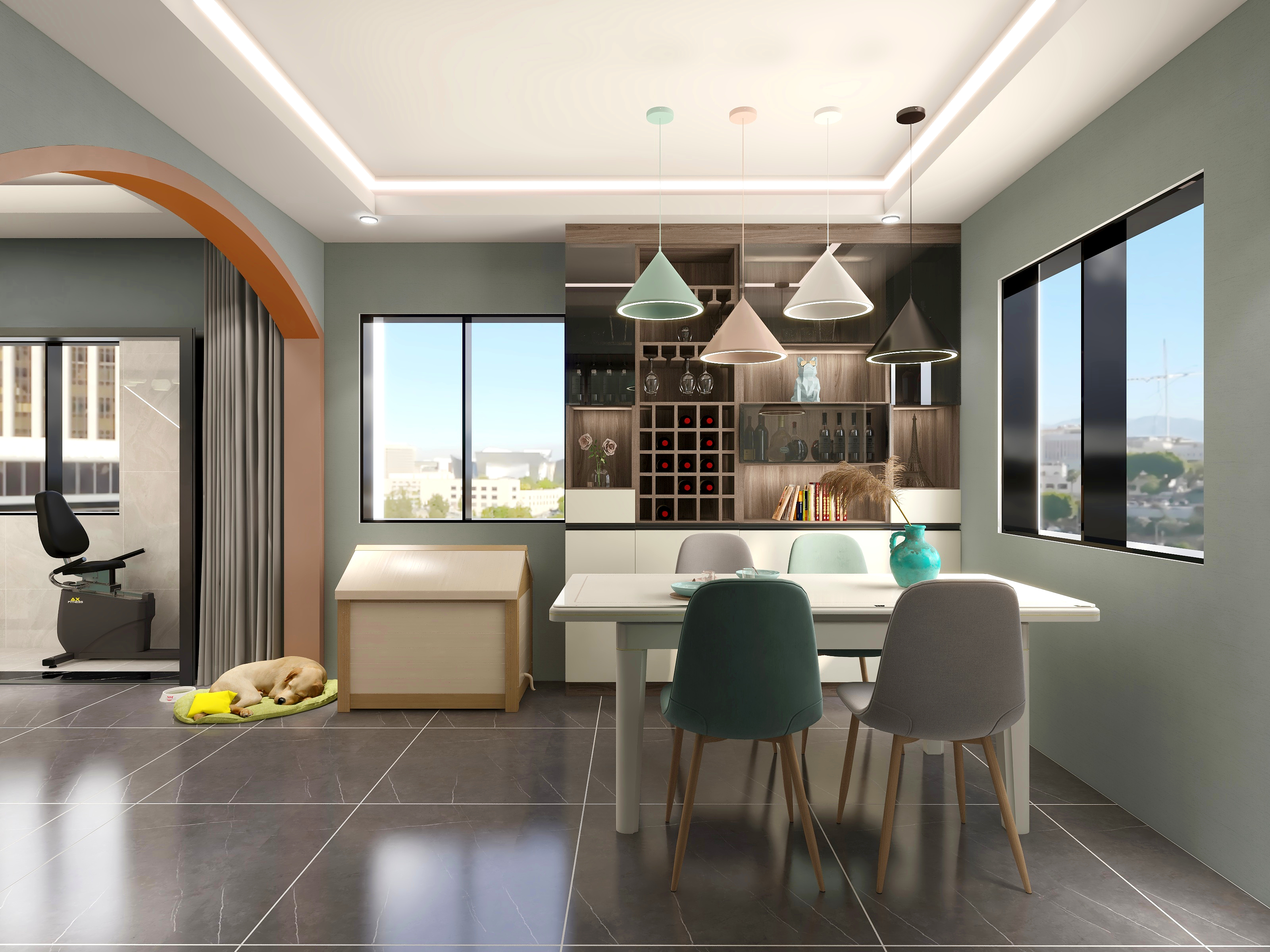 蒋文甫-瑞和园89.50㎡B户型3室2厅1卫装修效果图