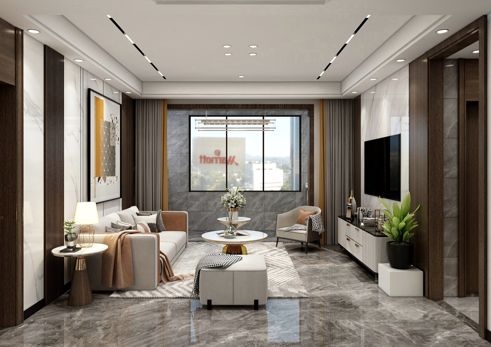 陈传奇-103方盛世锦园三居装修效果图