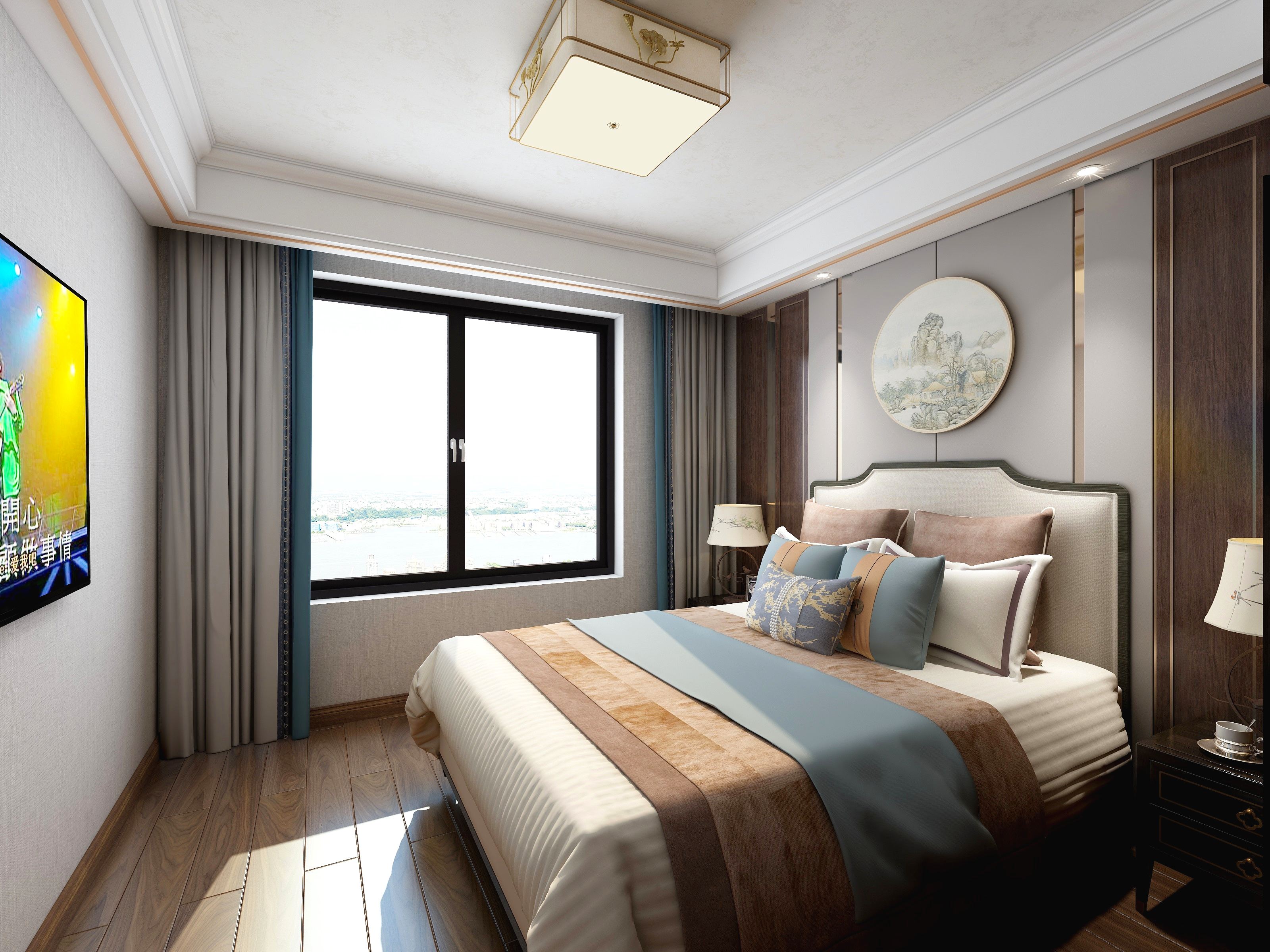 雅臣装饰设计-新中式-御龙湾装修效果图