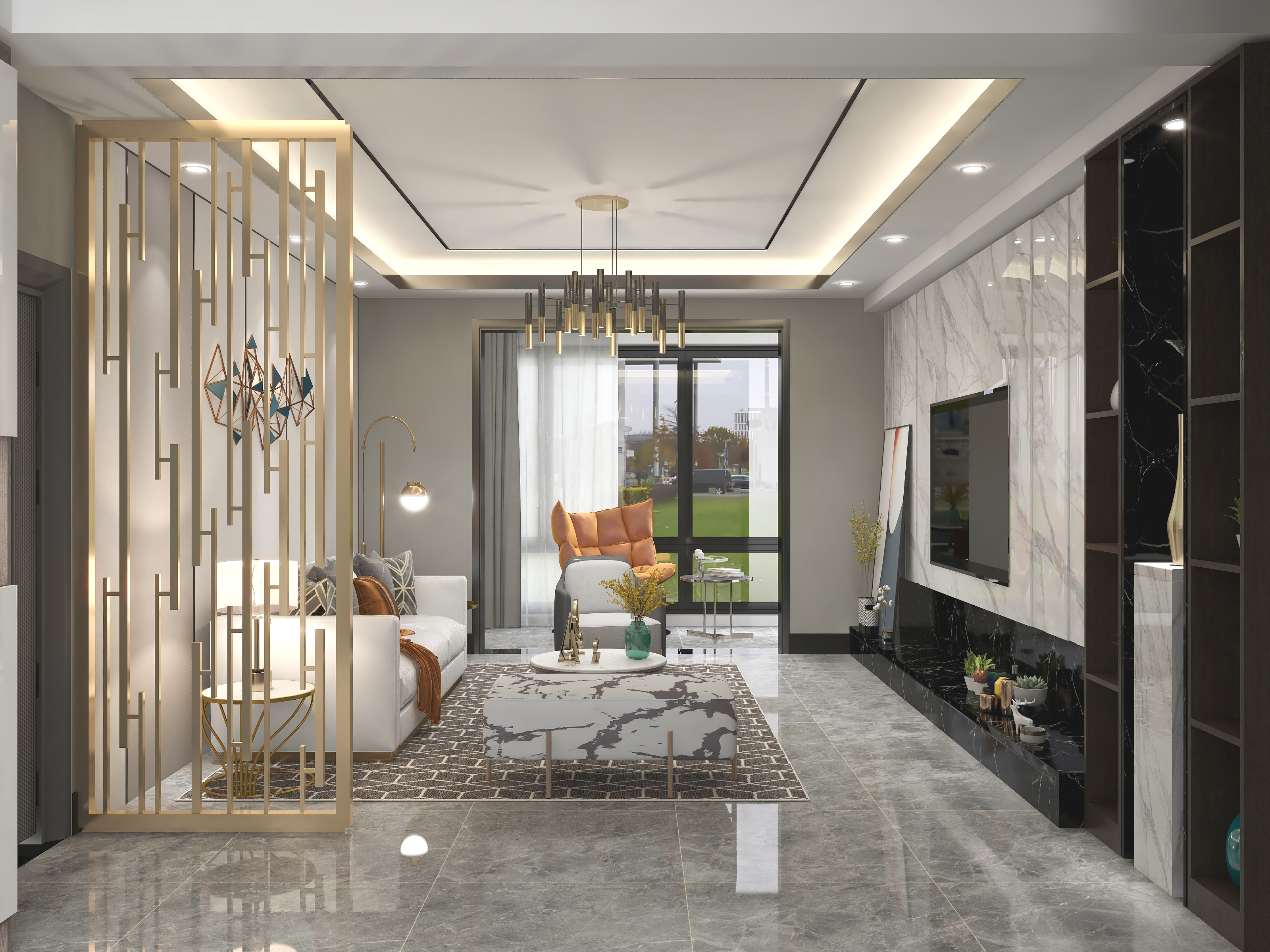 新空间全案设计-德丰园1107-轻奢装修效果图