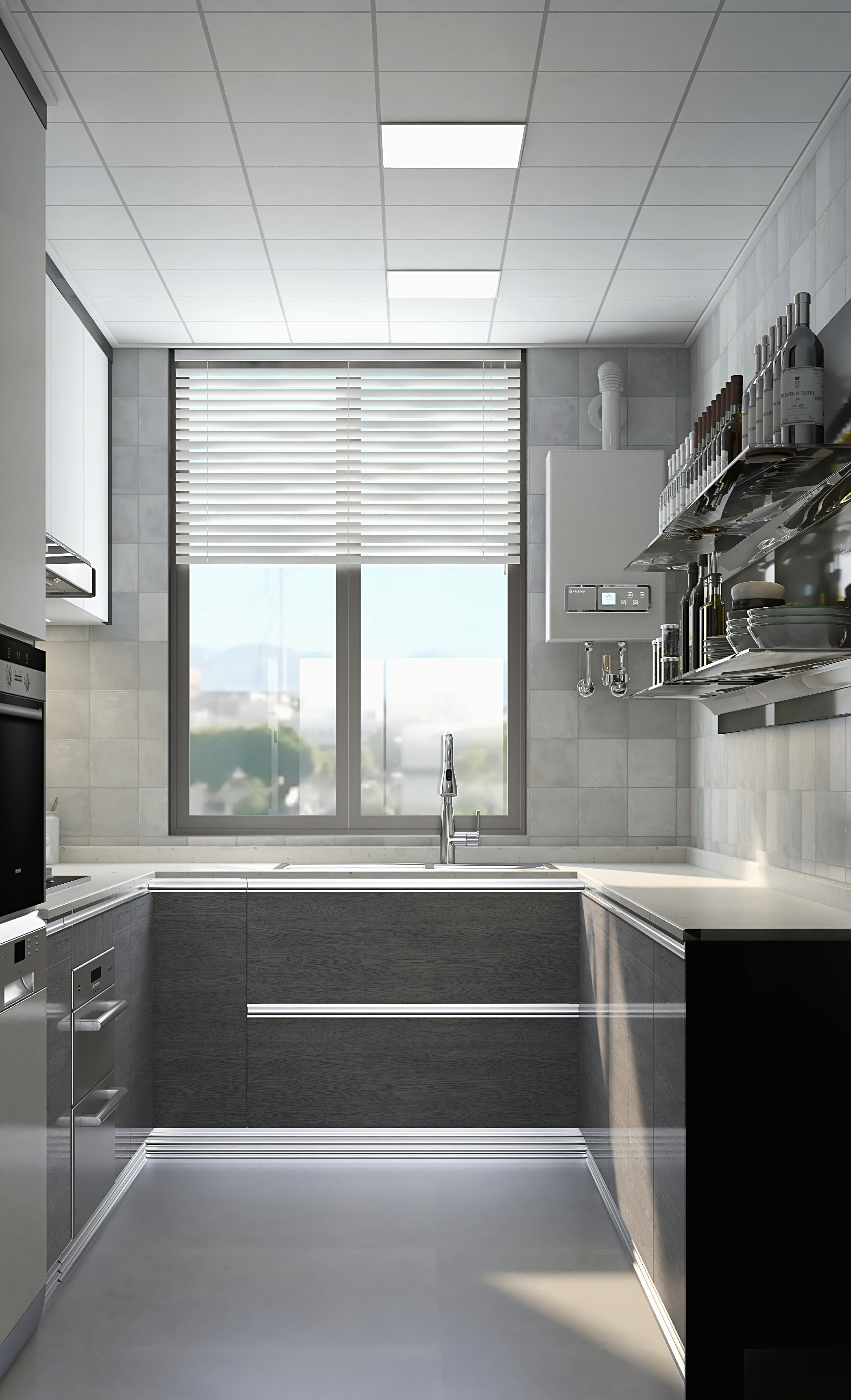 黄建-《纯粹》极简|2层复式楼装修效果图