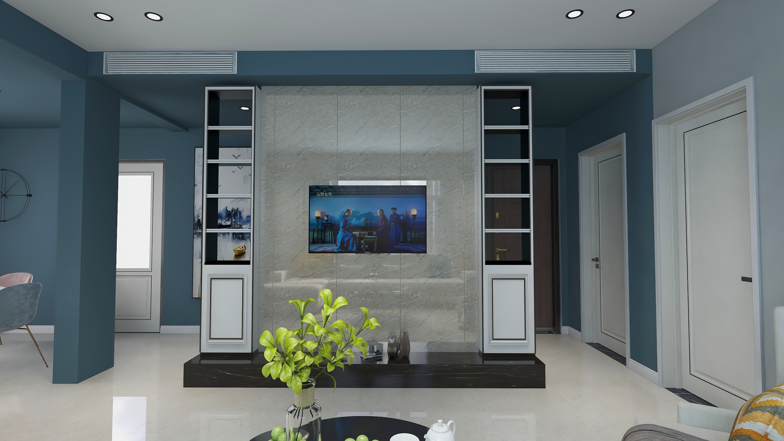 张毅-100M2现代简约-绿意-装修设计方案