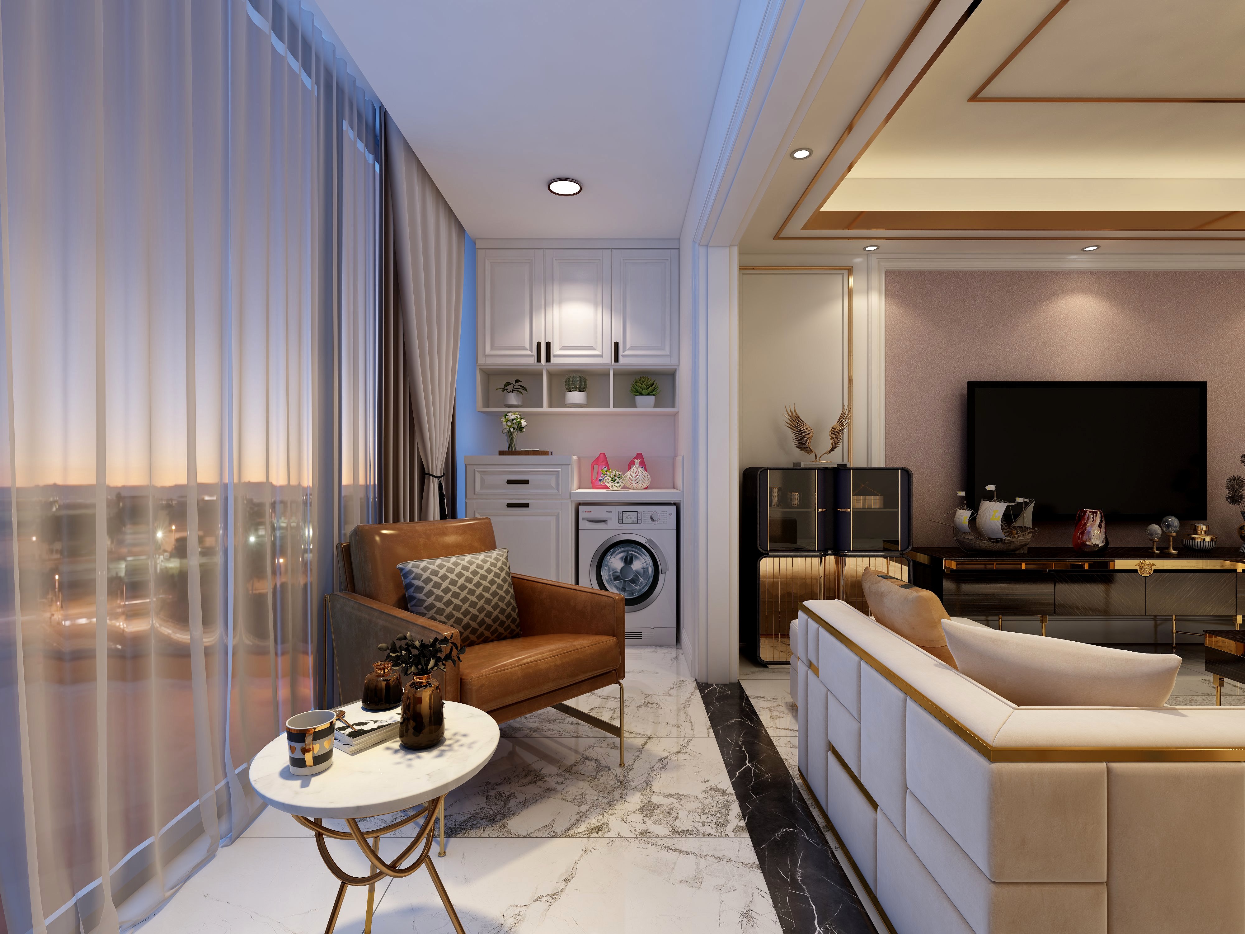 遂宁伊恋全屋定制-君豪・春天大道|现代轻奢装修效果图