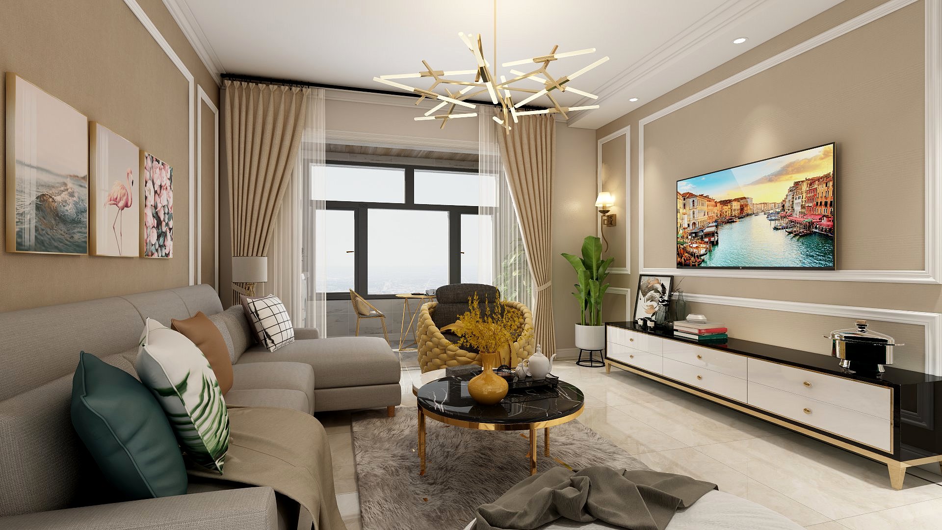 我简直可爱到爆了111-136方北欧三居装修效果图