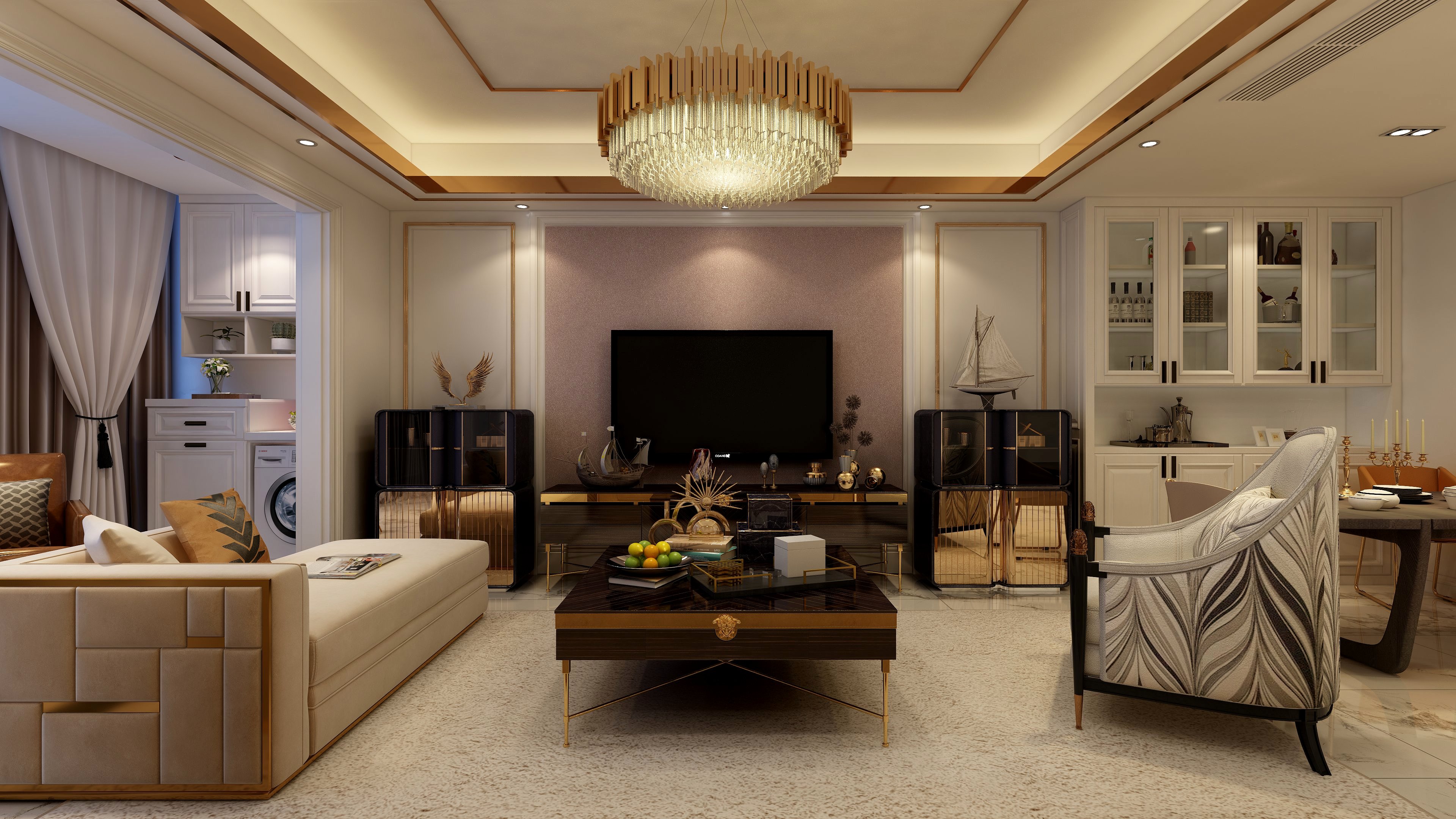 遂宁伊恋全屋定制-君豪・春天大道|现代轻奢装修效果图