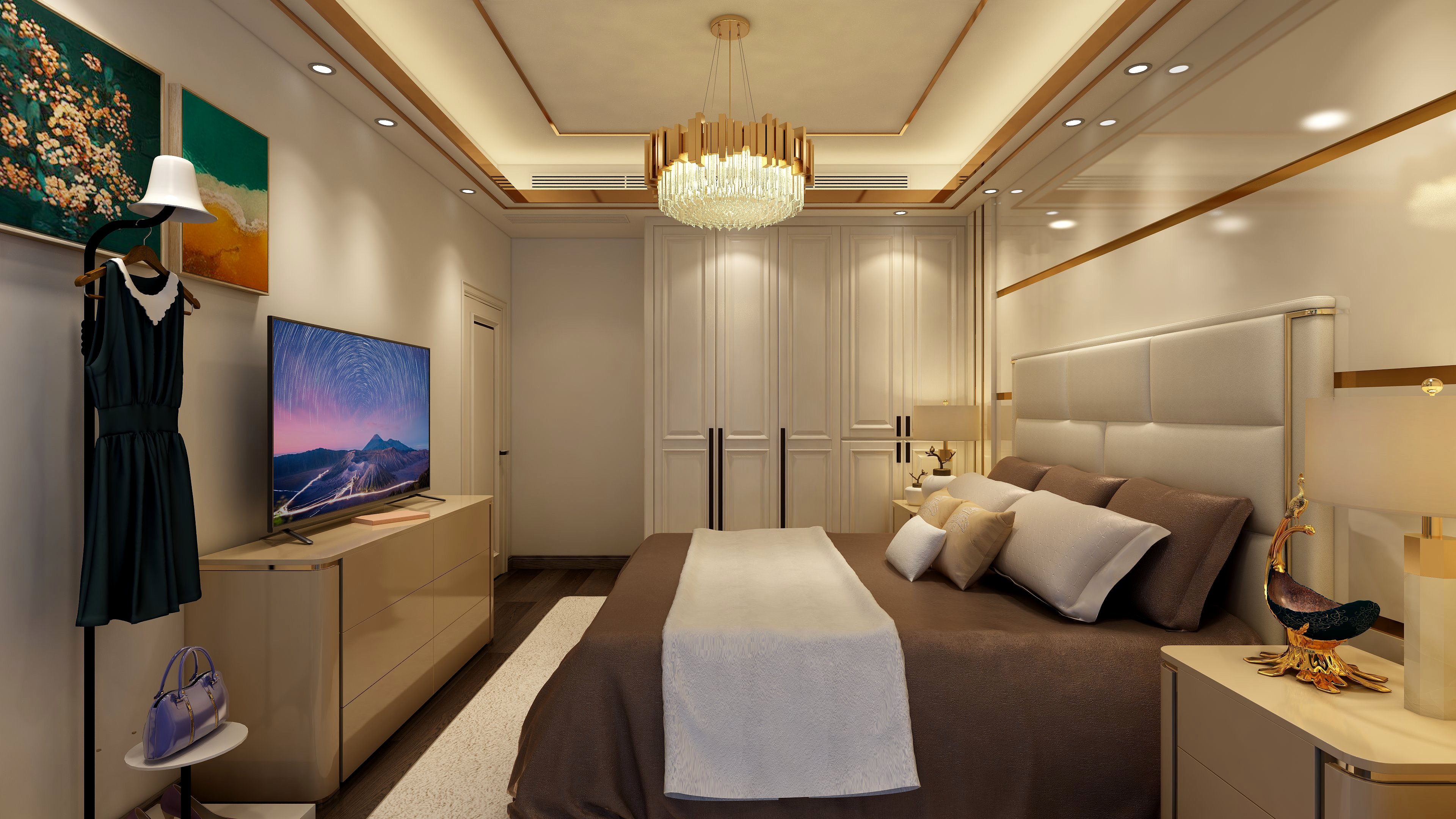 遂宁伊恋全屋定制-君豪・春天大道|现代轻奢装修效果图