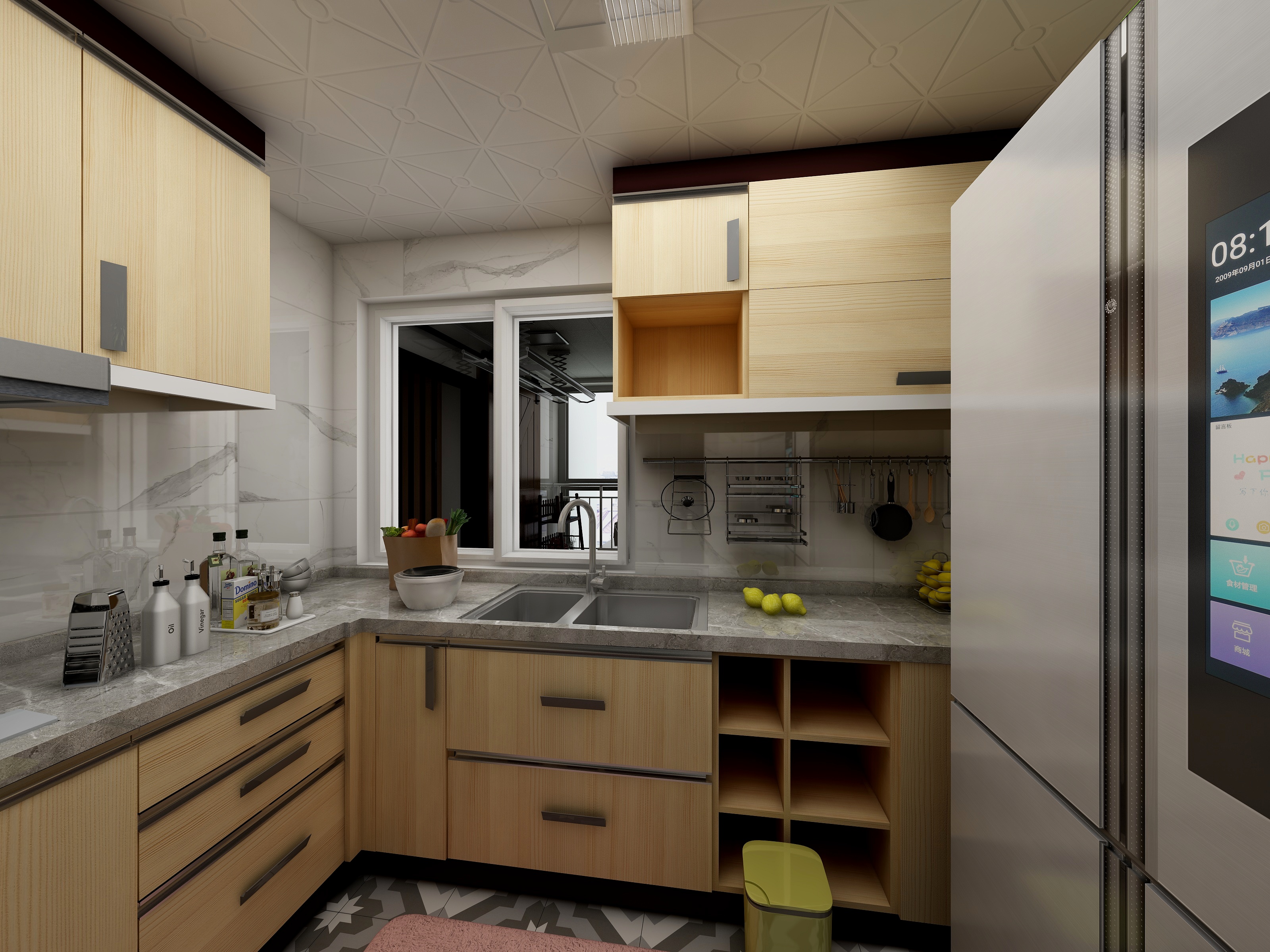 邓邦伟-98方现代两居装修效果图