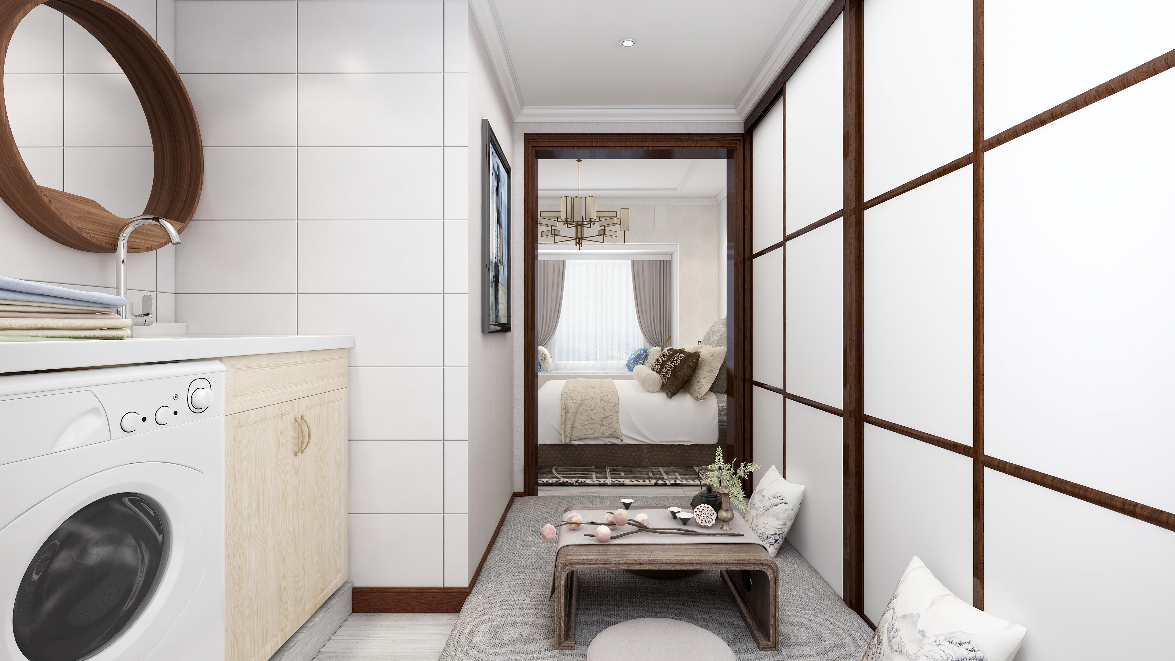 耀名-110方中式三居装修效果图