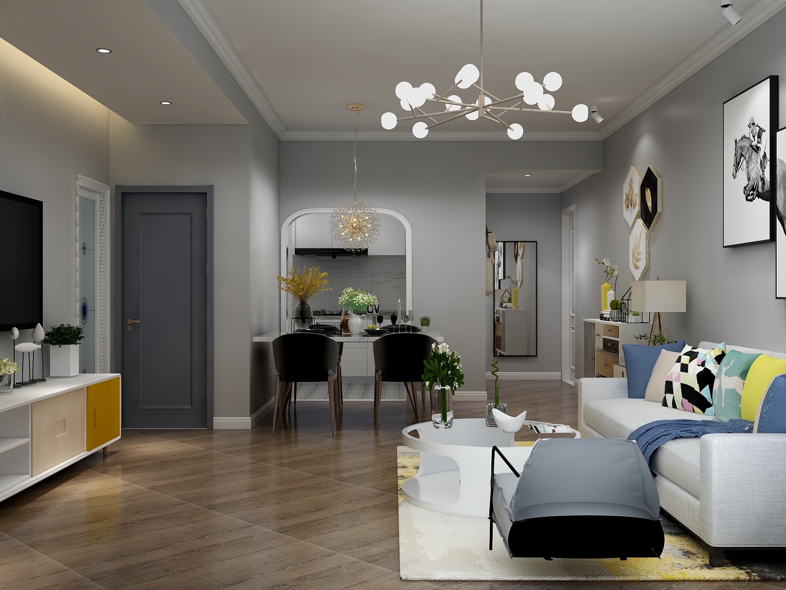 金生丽水II-现代风格之【三口之家】-装修设计方案