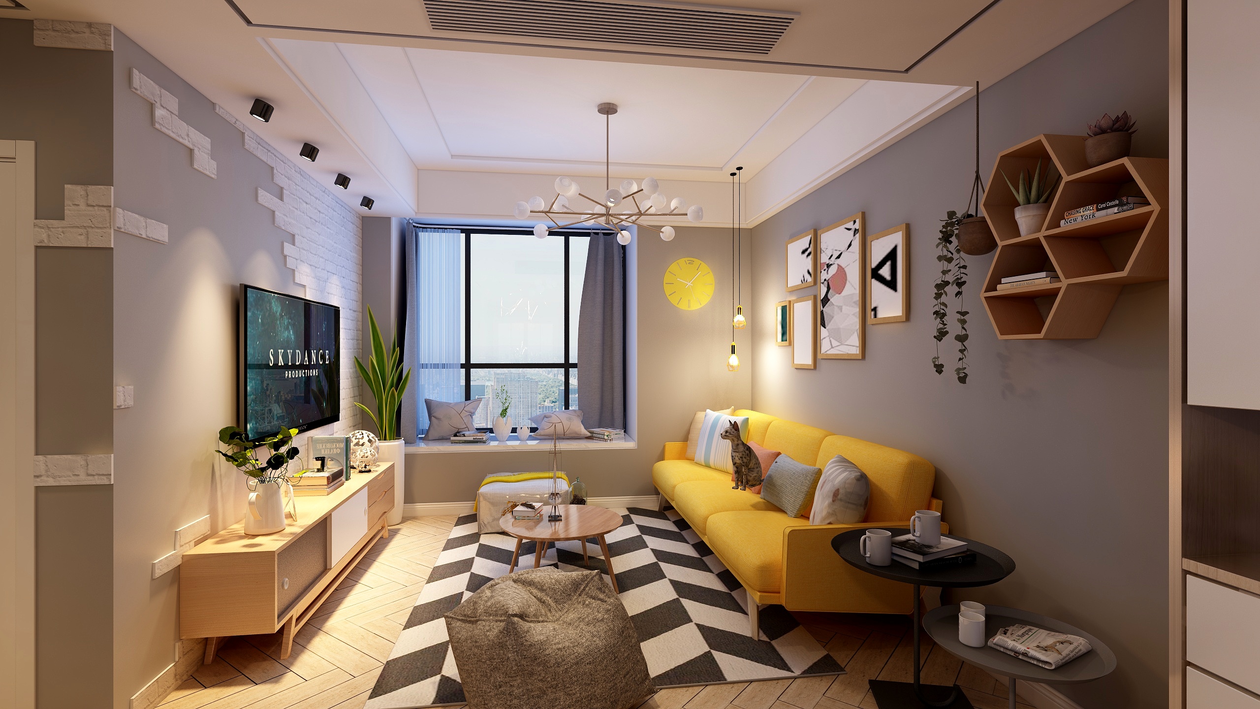 欧长琴丨怿心设计-怿心设计-润扬双铁广场-唐姐姐-北欧-装修设计方案