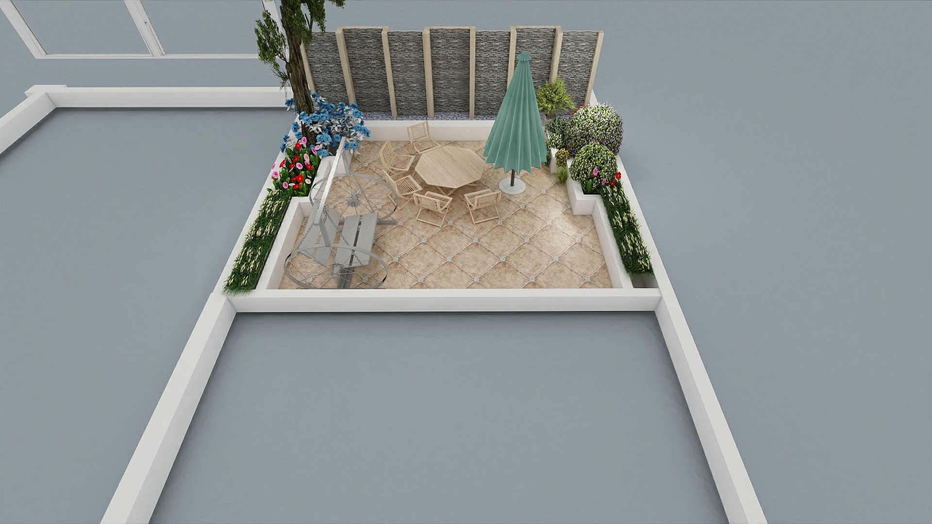 恒霖建筑装饰设计-富地阳台花园-装修设计方案