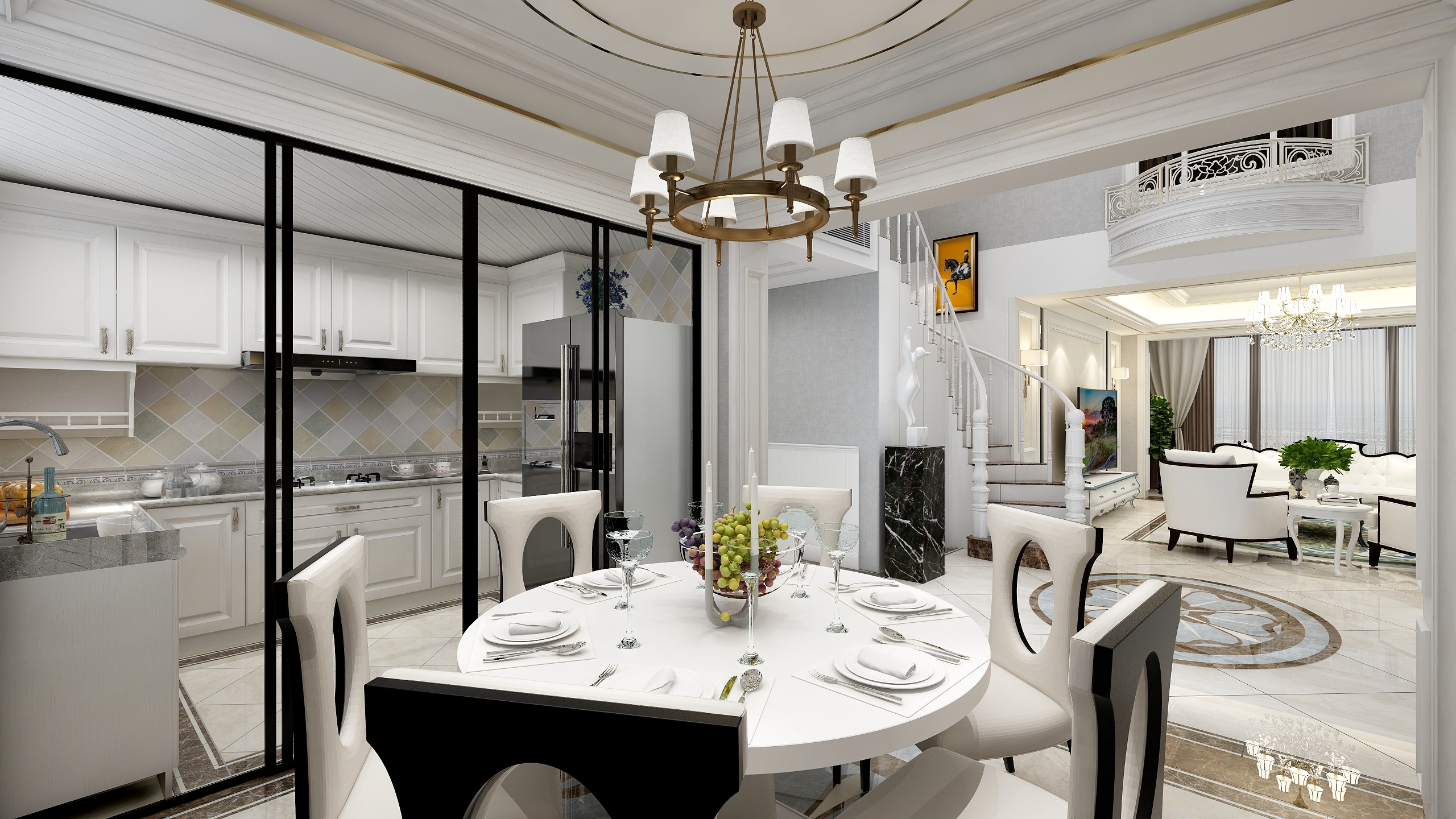 神马云在线-翡翠一品复式简欧装修效果图