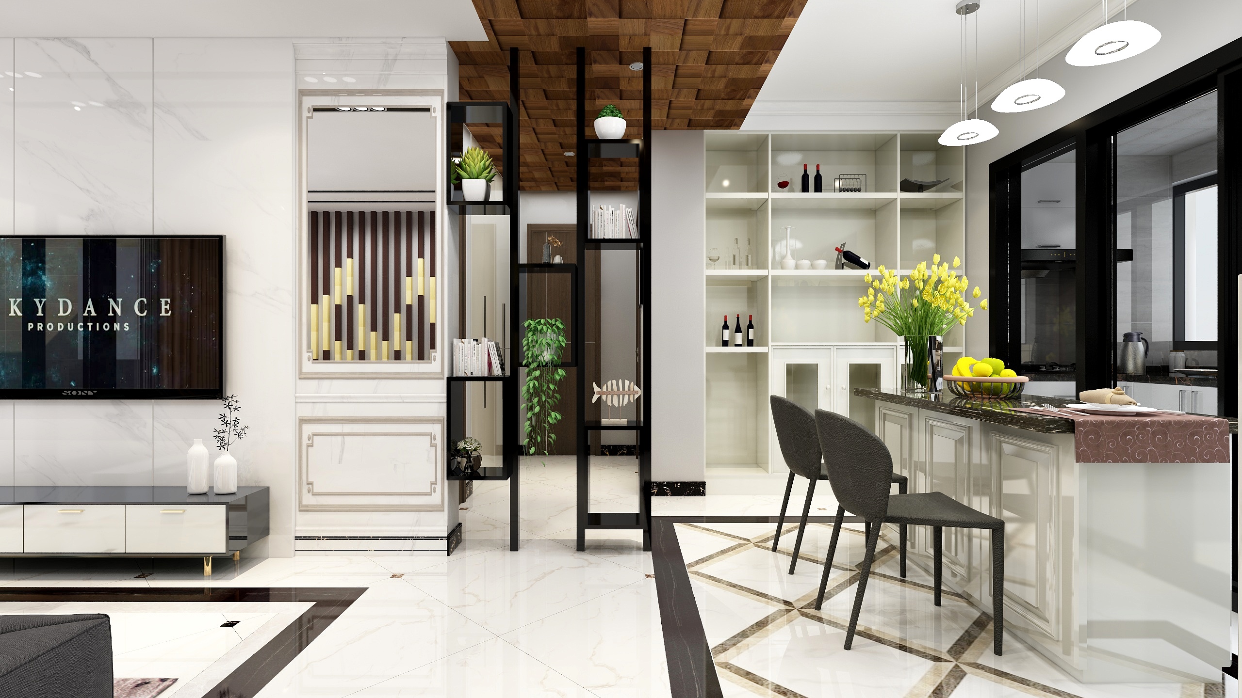 周宇昕-中环国际90平董女士原版-装修设计方案