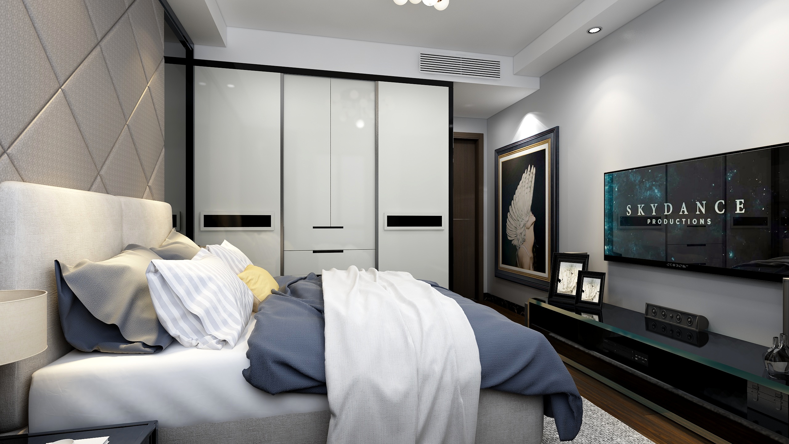 周宇昕-87方现代两居一层次卧装修效果图第2张