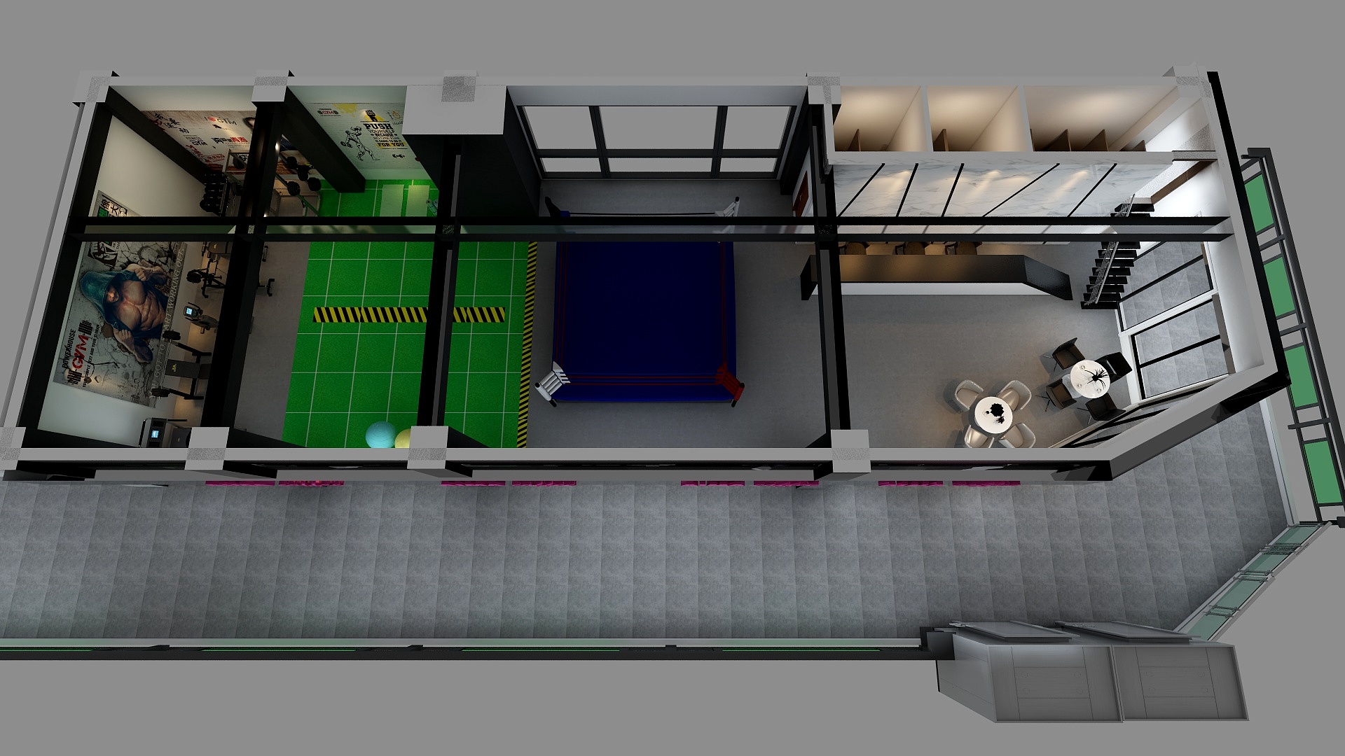 云南立帆建筑装饰工程有限公司-盛唐城健身房李楠-副本-装修设计方案