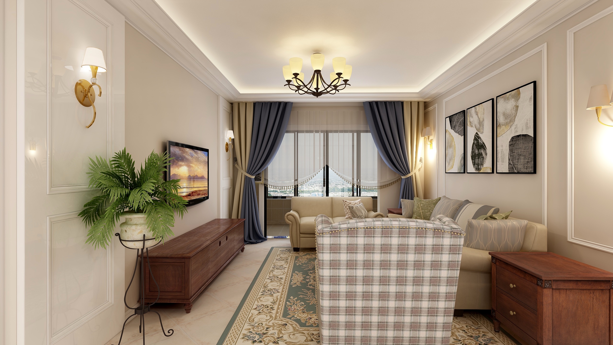 张杰-开元壹号118美式-装修设计方案