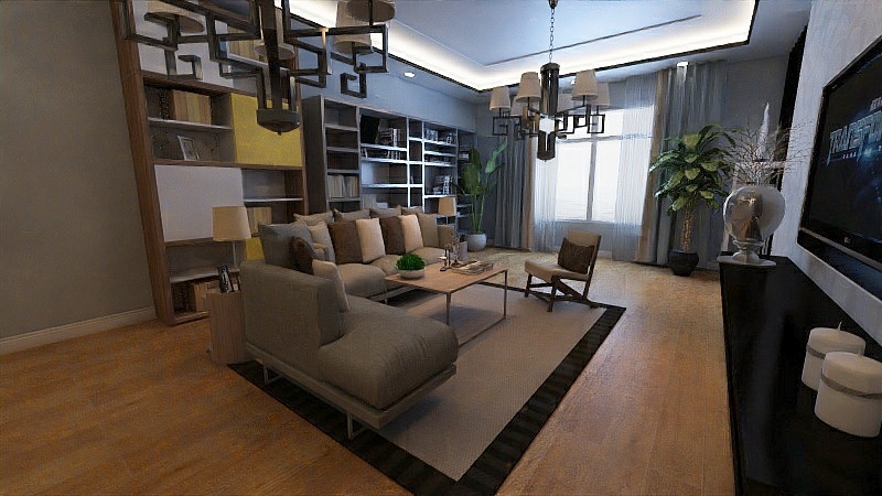 133****0937-学习客厅-装修设计方案