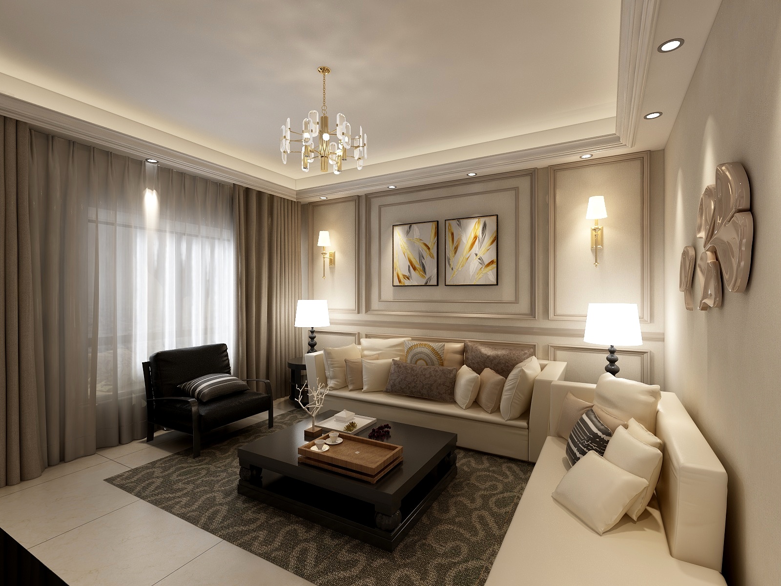 兰海瑞-轻奢~中海熙苑118.00㎡-装修设计方案