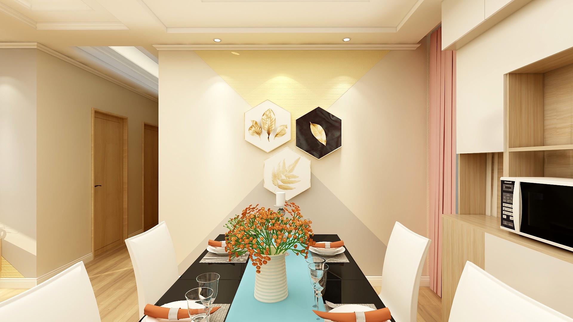 我不会做图-文一居100.00㎡01/02户型3室2厅2卫1厨-装修设计方案