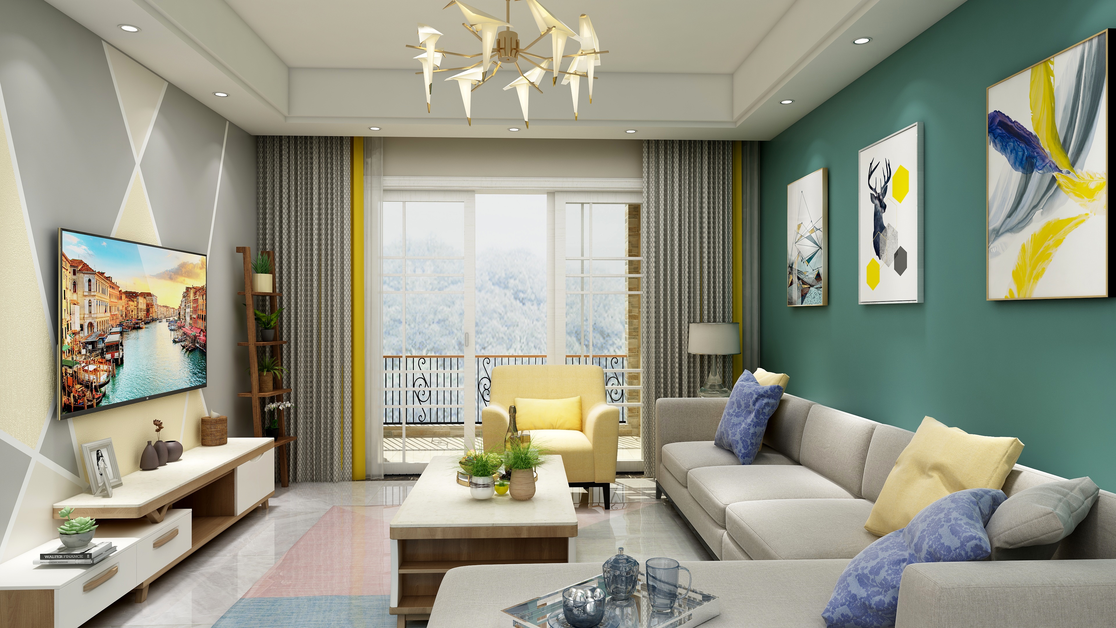 重庆喜禾嘉装饰-高铁丽景8号楼6户型-装修设计方案