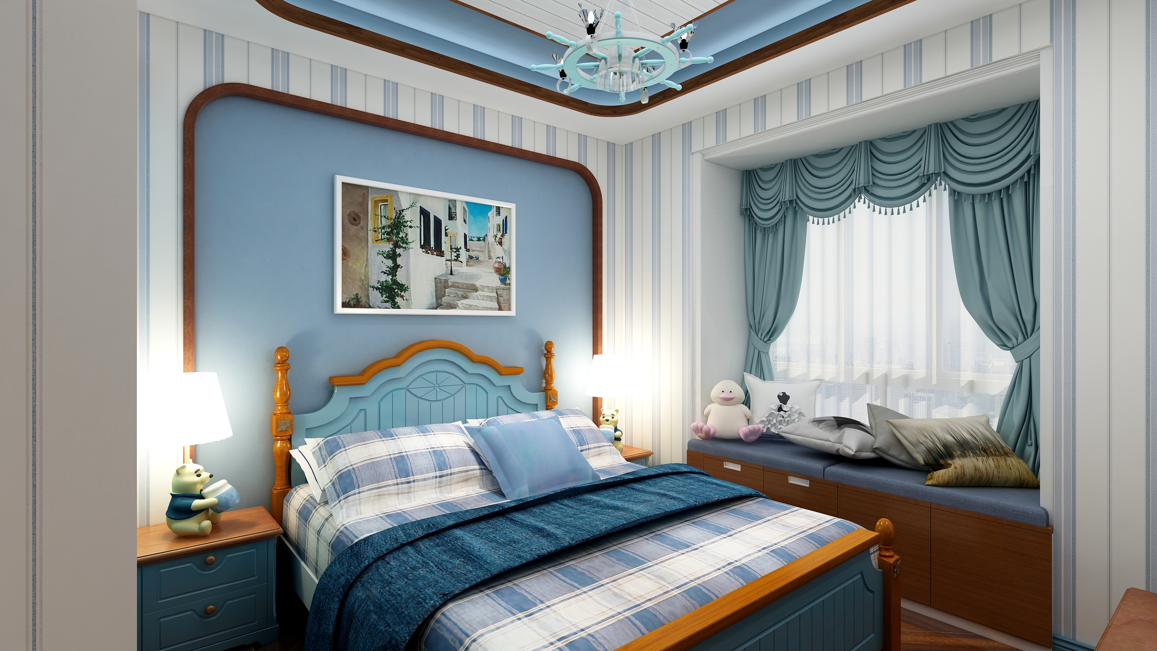 神马云在线-92方地中海三居装修效果图