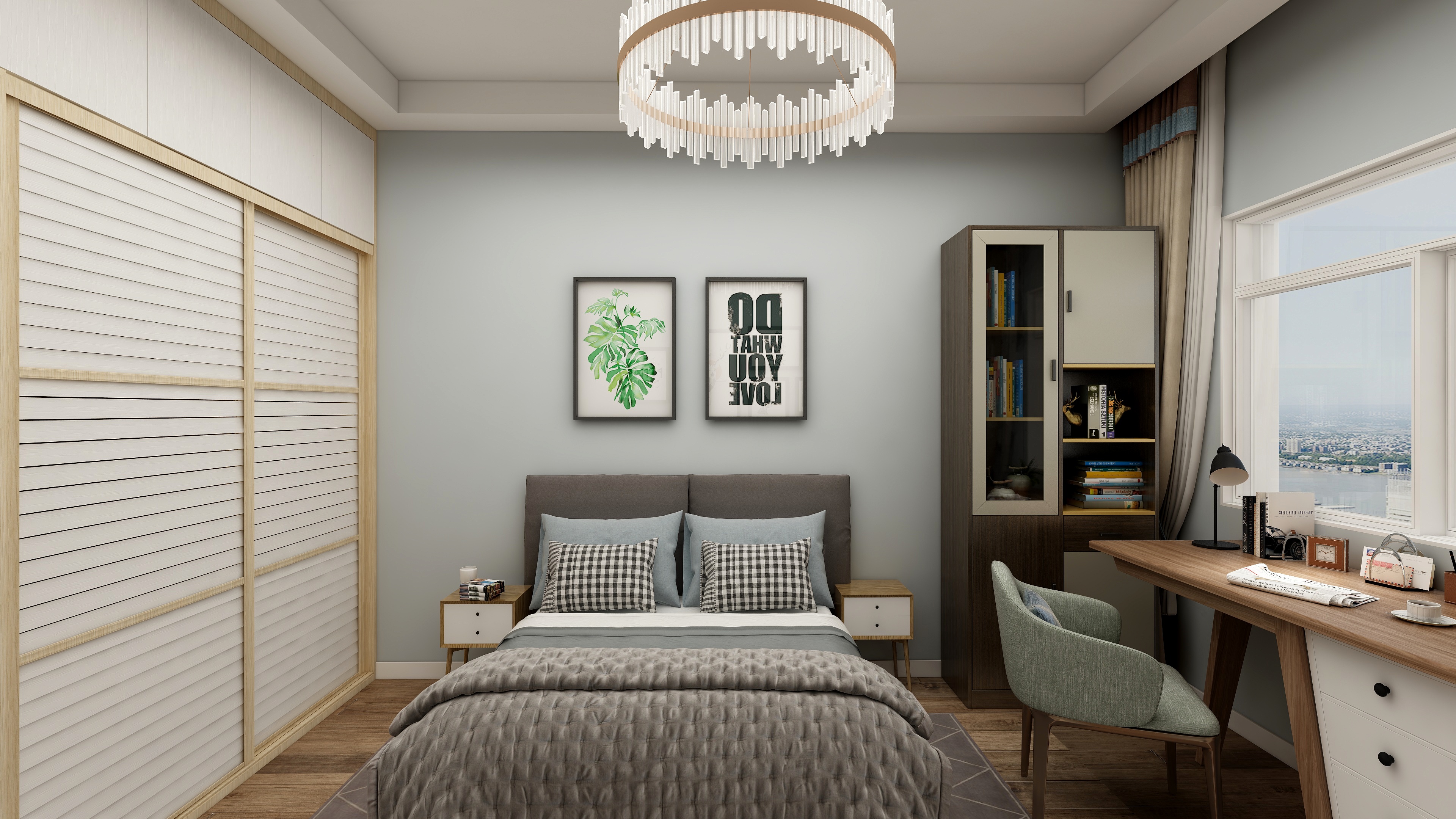 尹淇正-160平现代美式一层儿童房装修效果图第2张