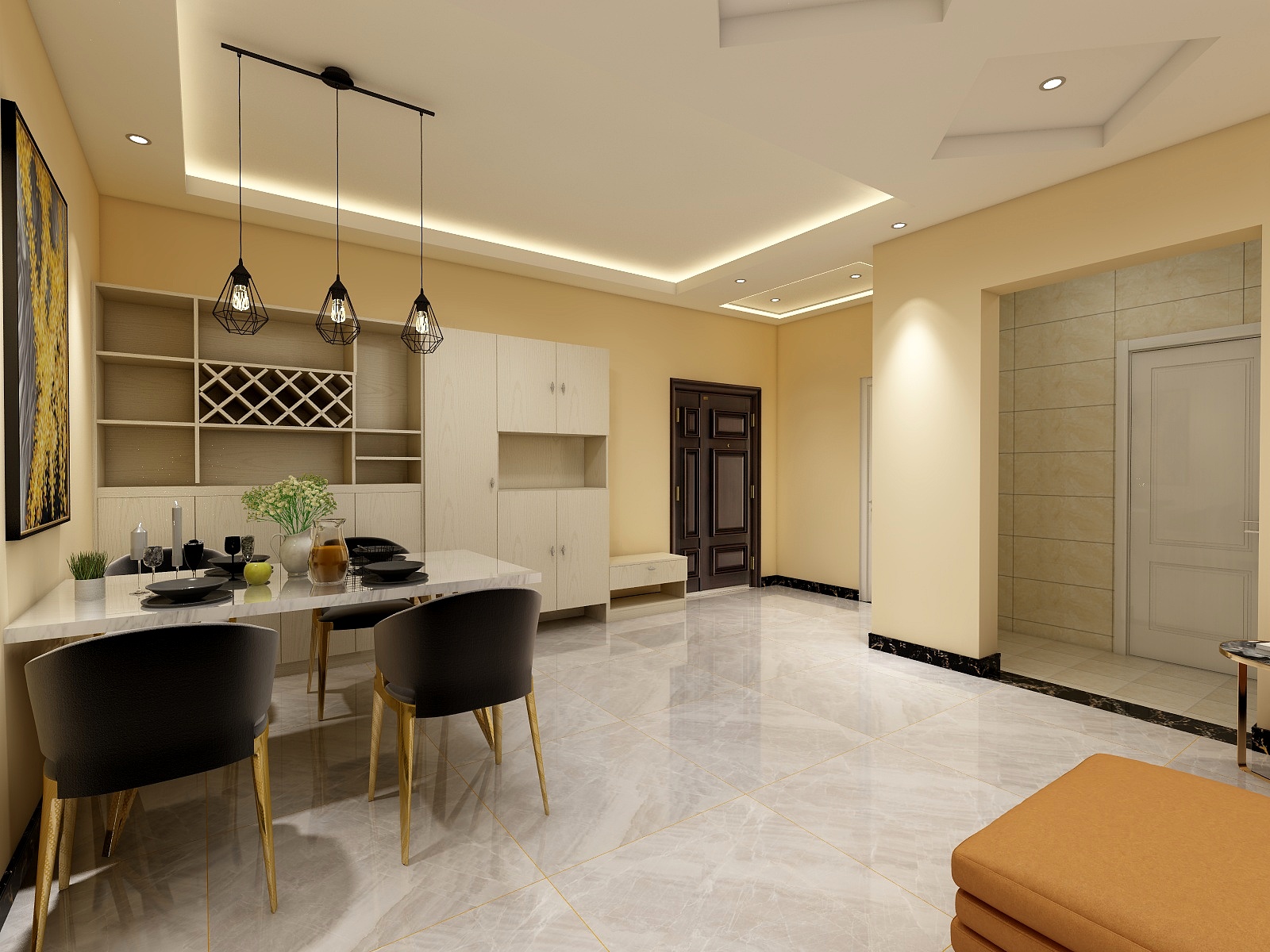 秋千上的前缀-现代简约样板间-装修设计方案