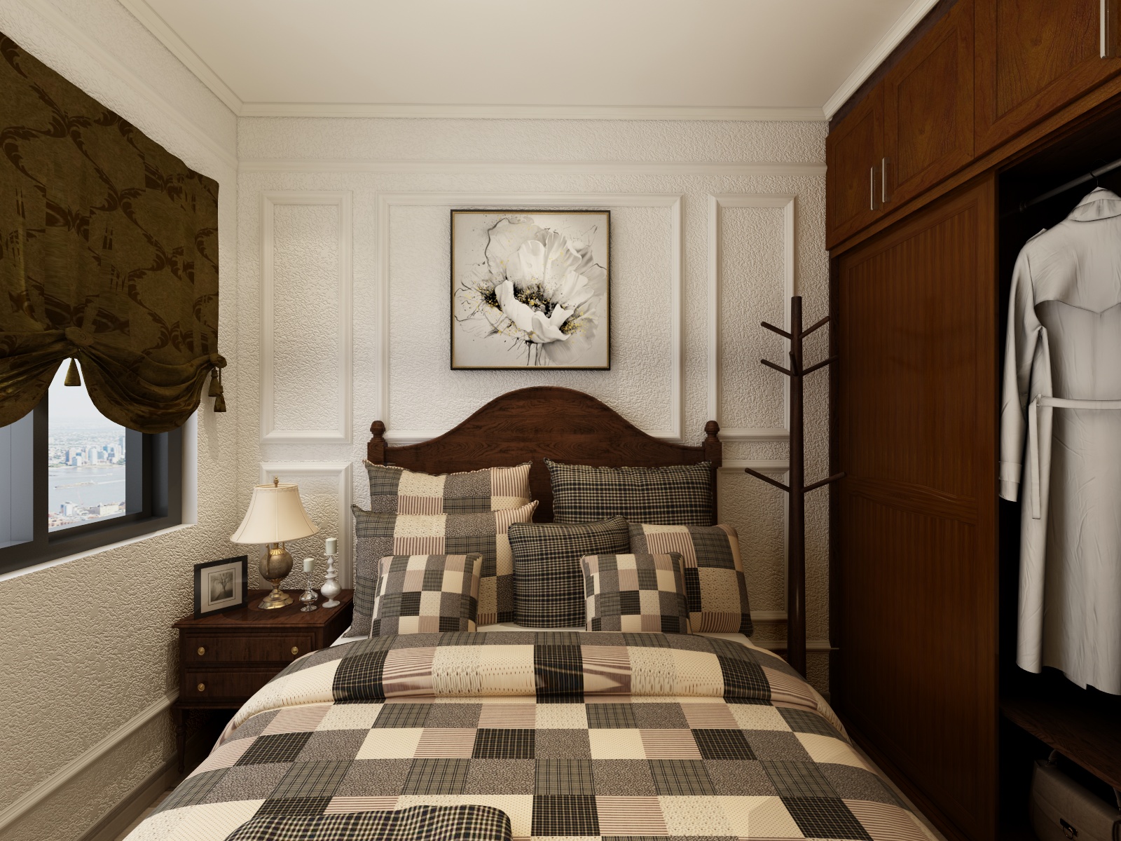 王尉鑫-129方美式三居一层次卧装修效果图第2张