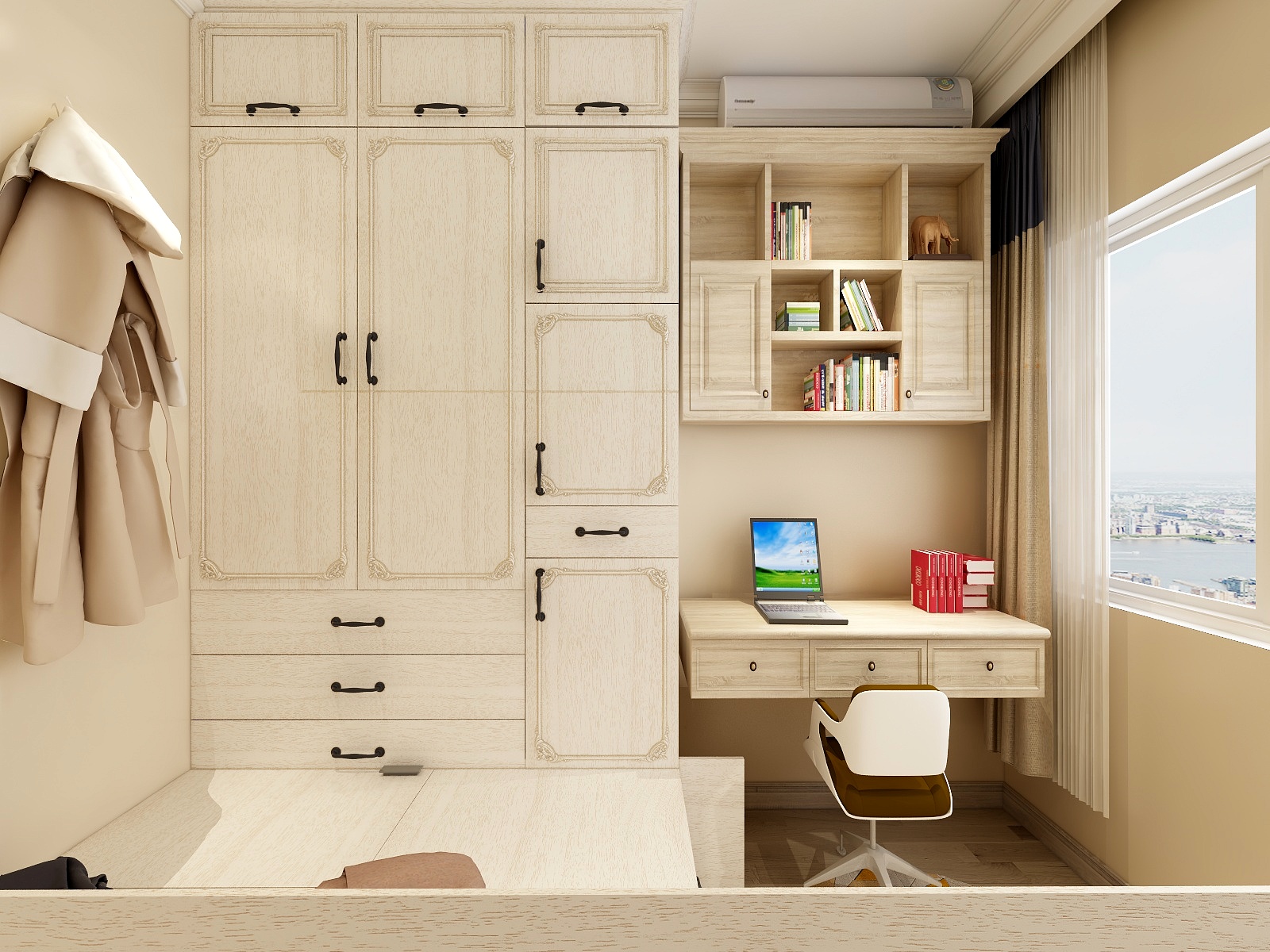 王尉鑫-129方美式三居一层阳光房装修效果图第1张