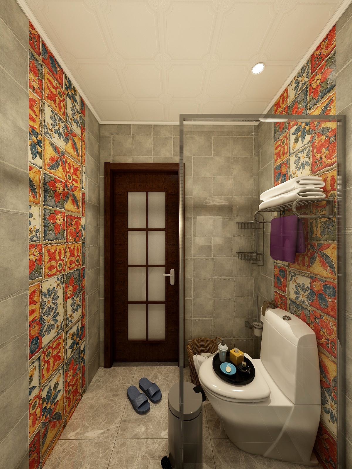 王尉鑫-129方美式三居一层卫生间装修效果图第3张