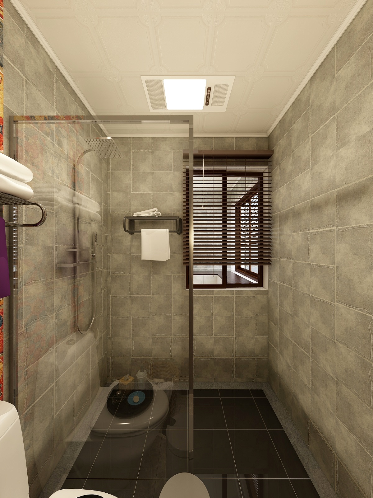 王尉鑫-129方美式三居一层卫生间装修效果图第2张