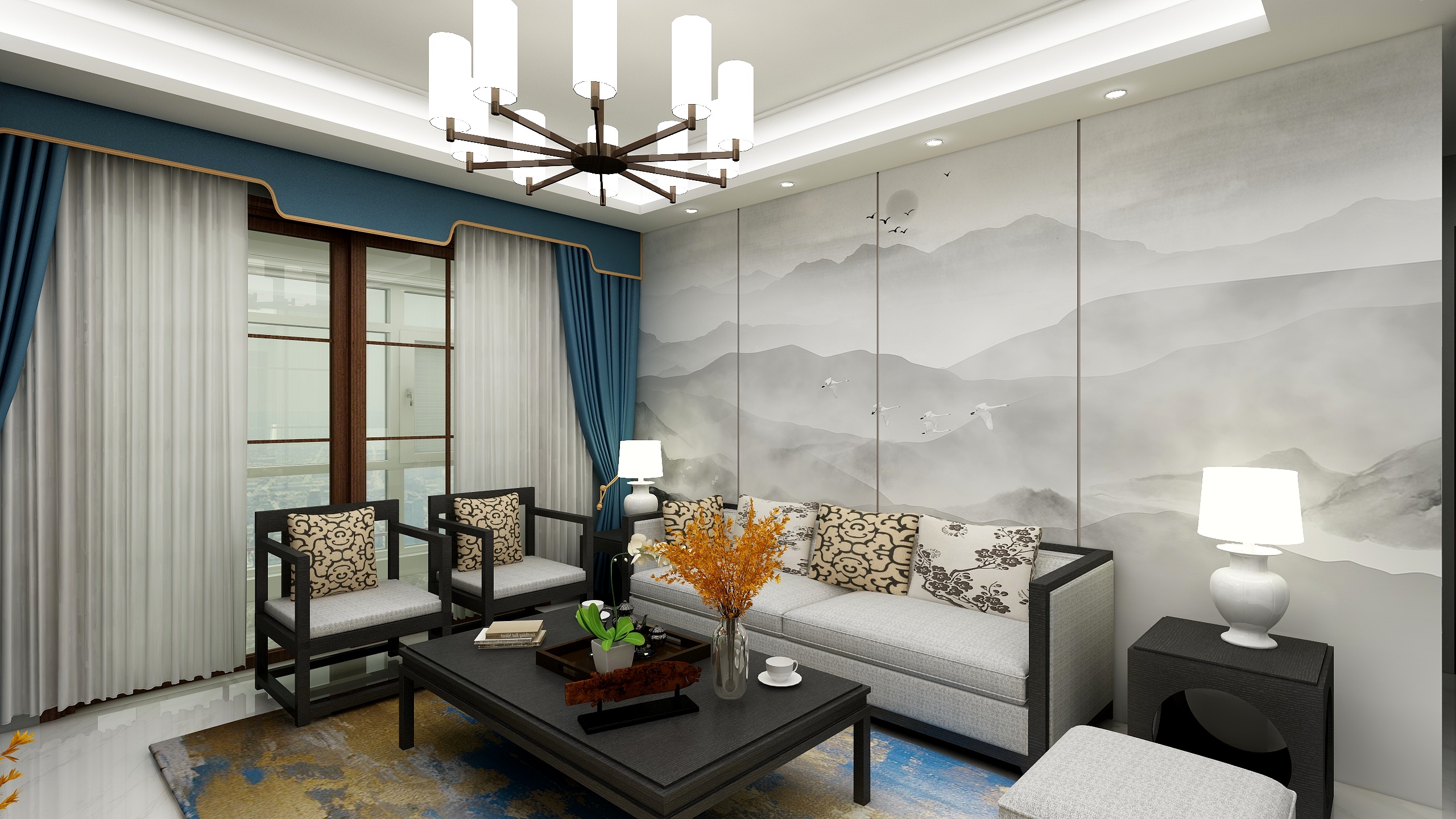 朱明-8号地126平新中式-装修设计方案