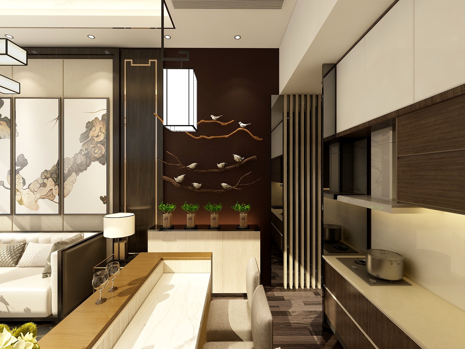 昕亮木业设计账号005-天觀-35坪現代中式定制loft-副本-装修设计方案