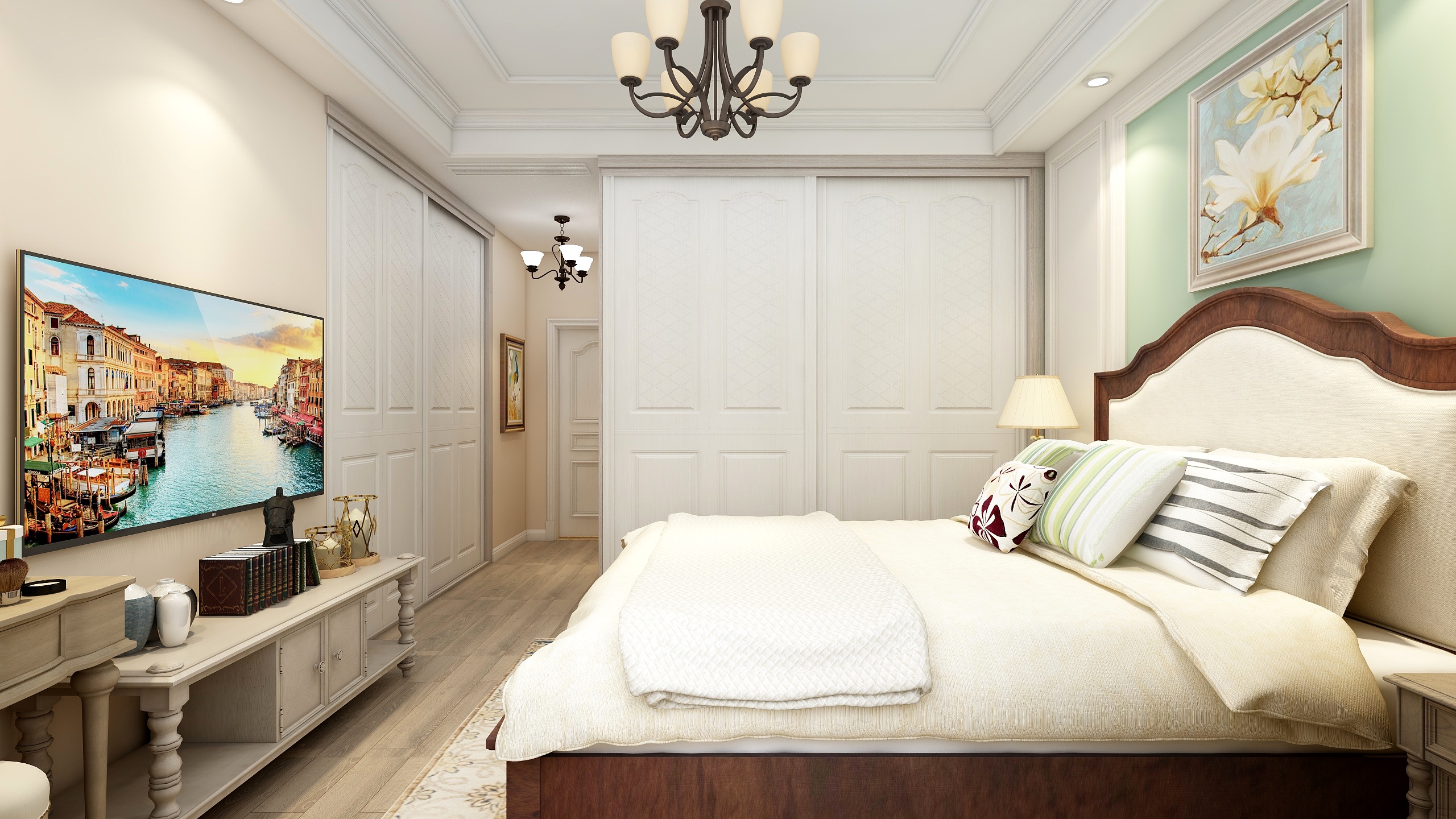 郑宇阳-经典美式|优雅曼哈顿装修效果图