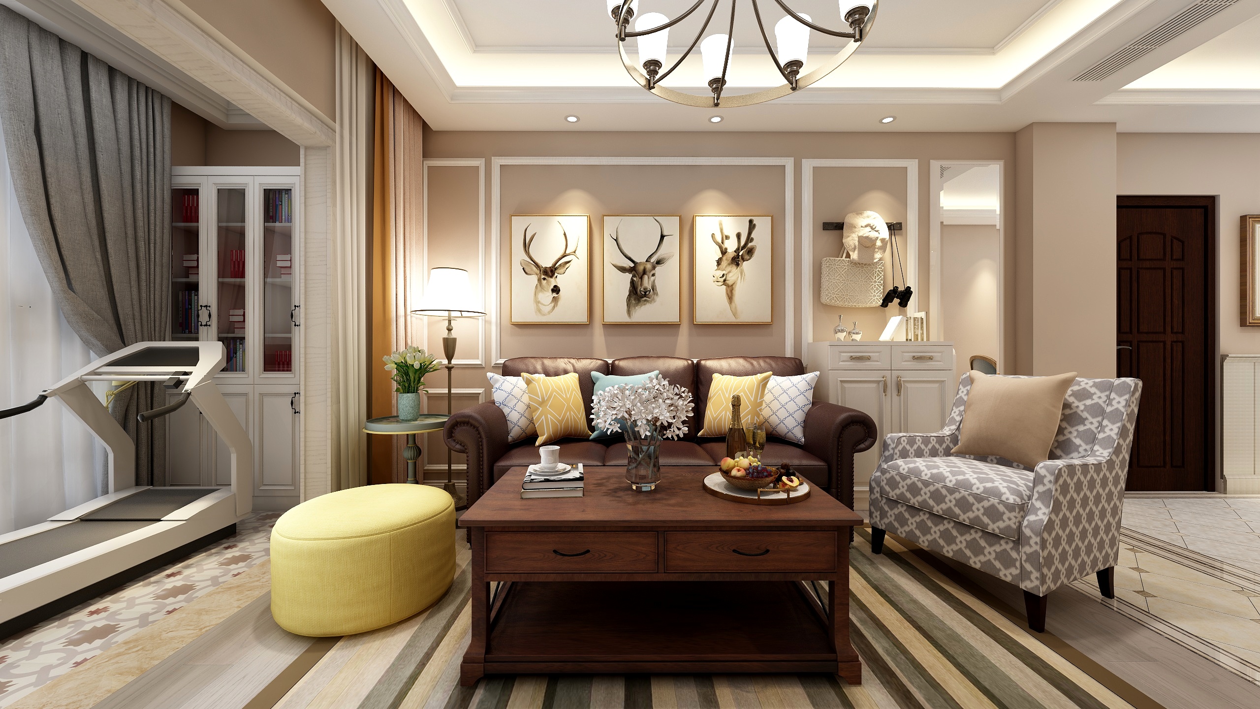 郑宇阳-经典美式|优雅曼哈顿装修效果图