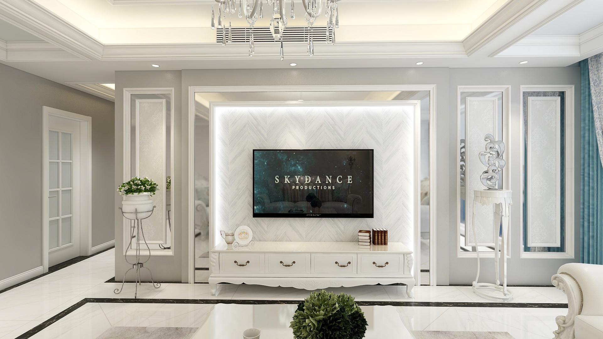 顽石张波-樊华似锦李哥灰调简欧装修设计初案-装修设计方案