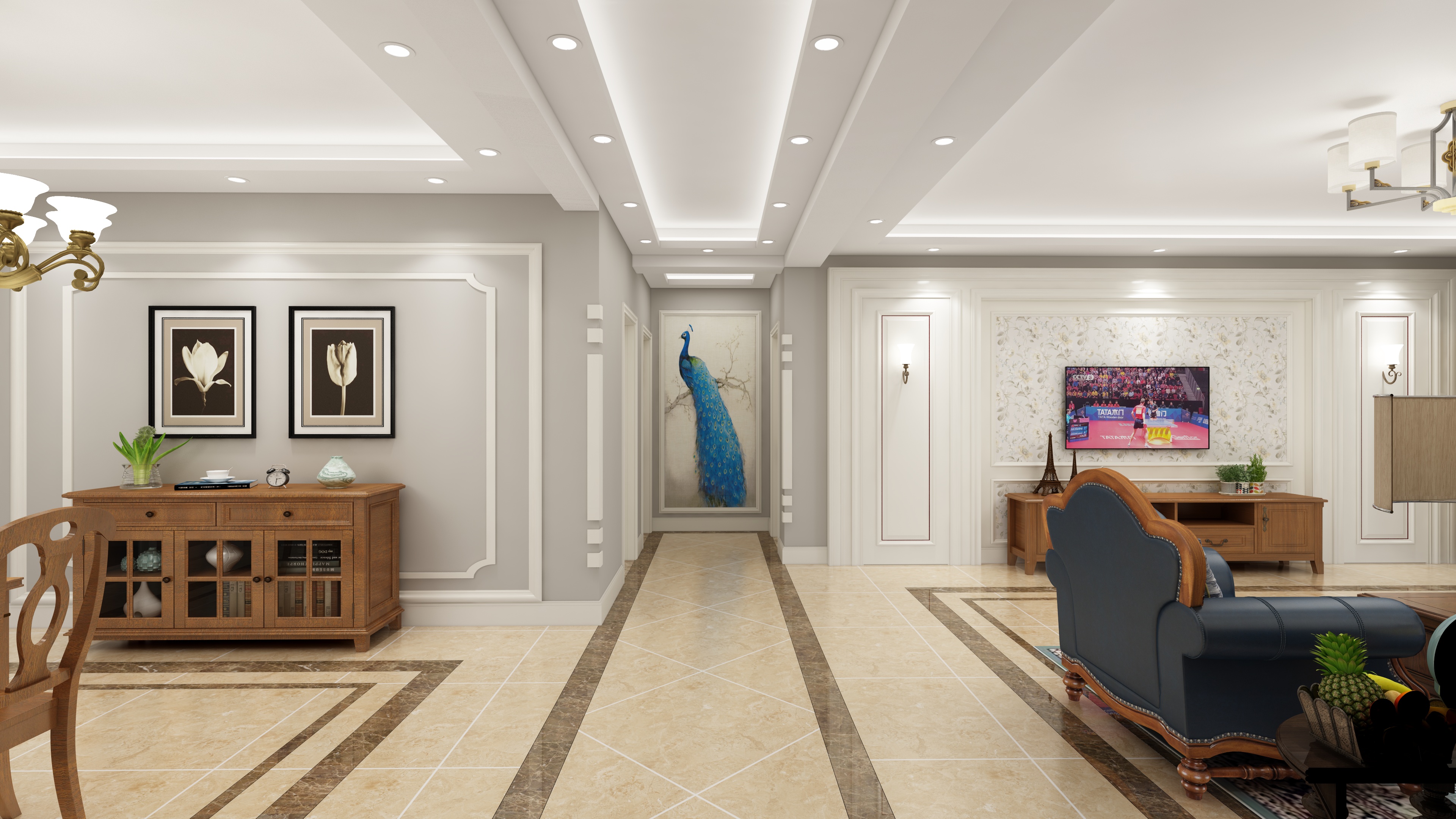 尹淇正-180平现代简美风装修效果图